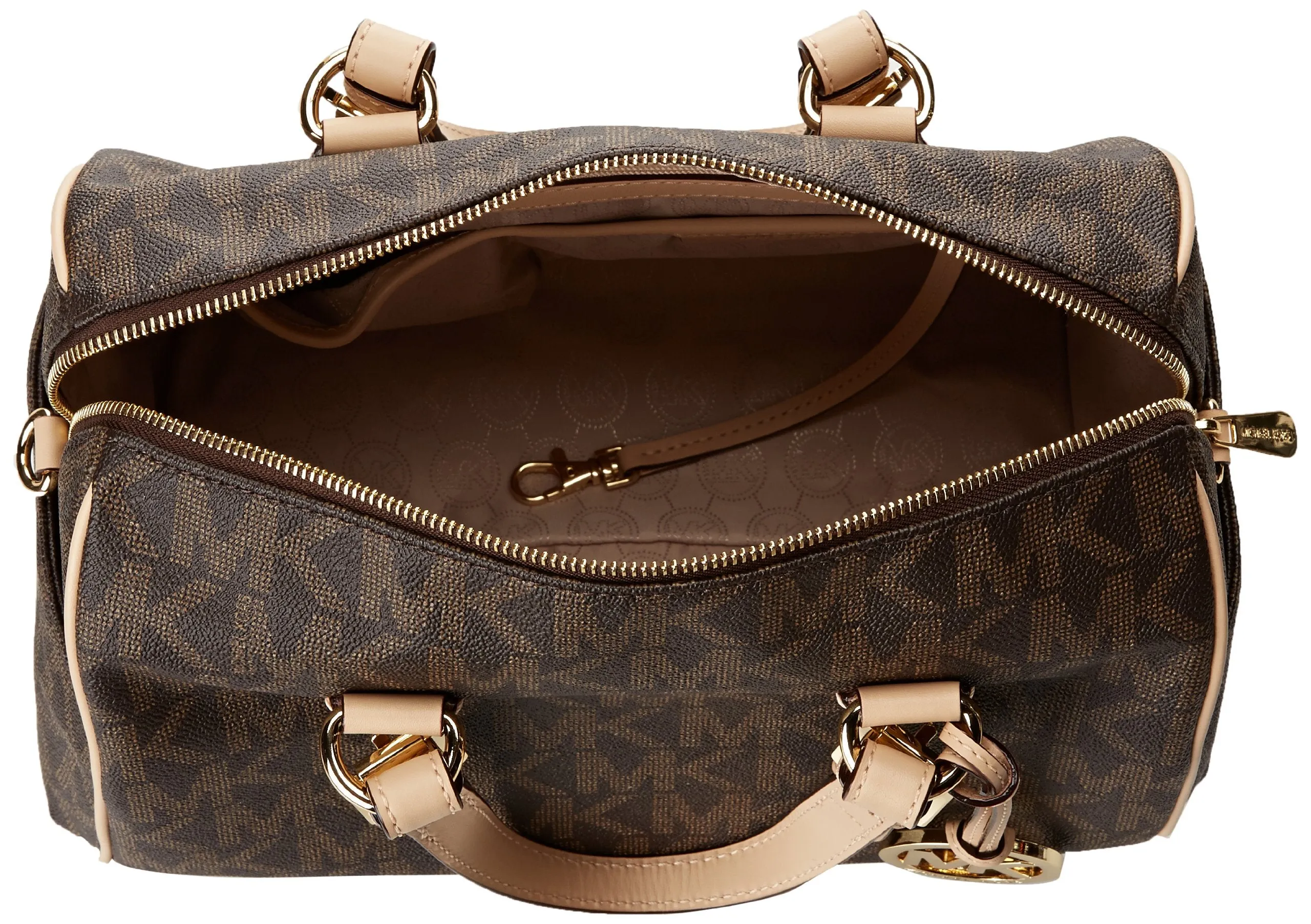 Michael Kors Women's Medium Grayson Monogram Vinyl Top-Handle Satchel
