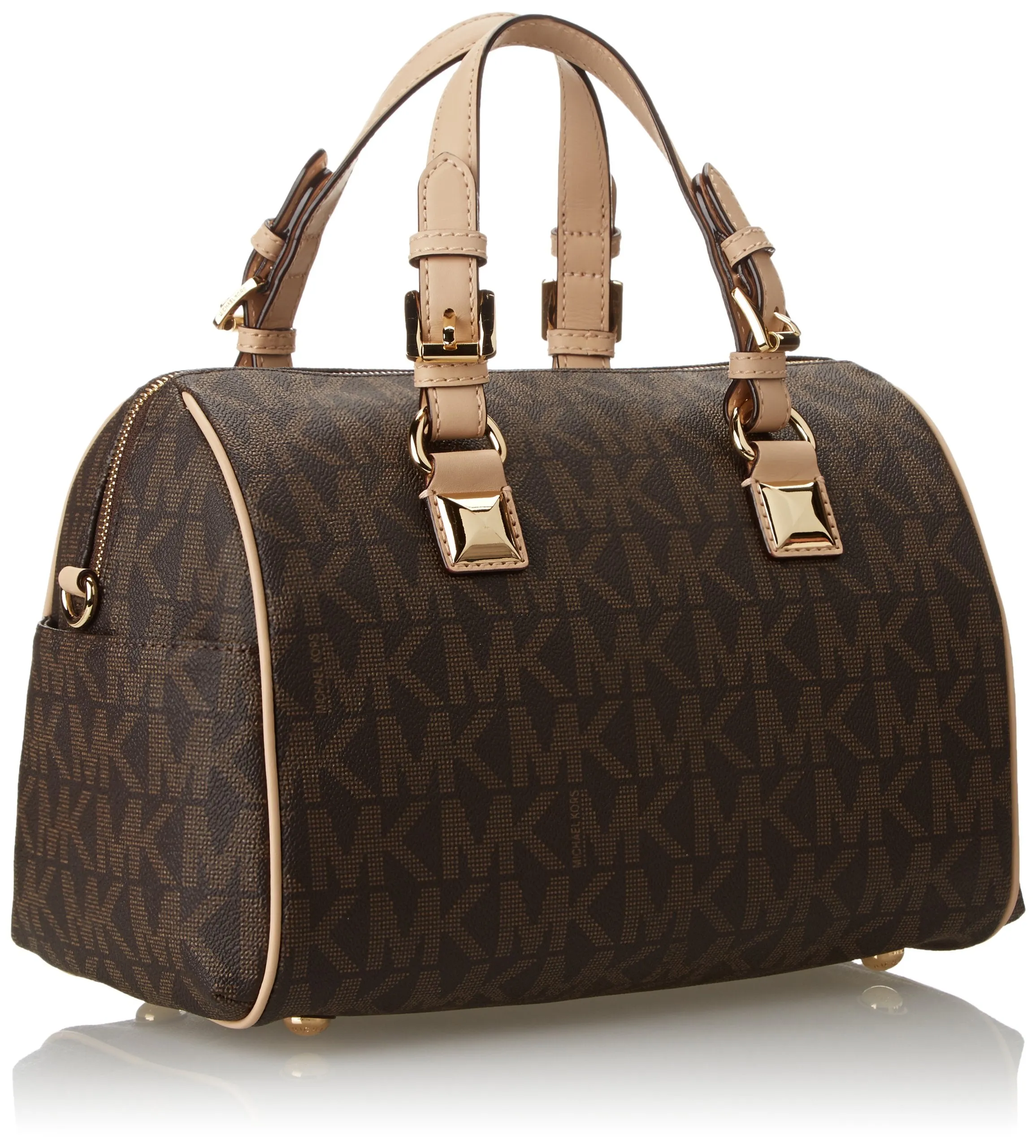 Michael Kors Women's Medium Grayson Monogram Vinyl Top-Handle Satchel