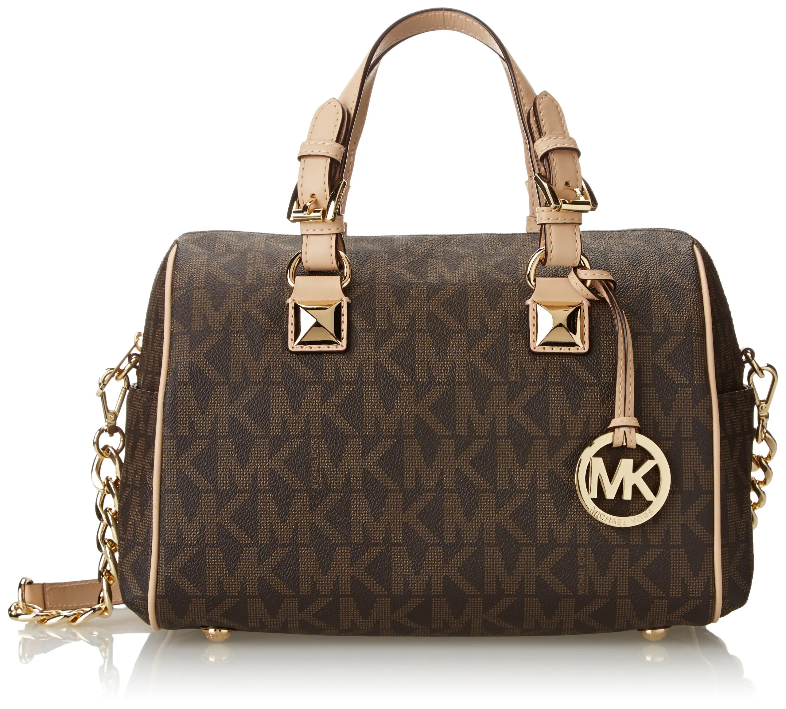 Michael Kors Women's Medium Grayson Monogram Vinyl Top-Handle Satchel