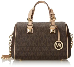 Michael Kors Women's Medium Grayson Monogram Vinyl Top-Handle Satchel