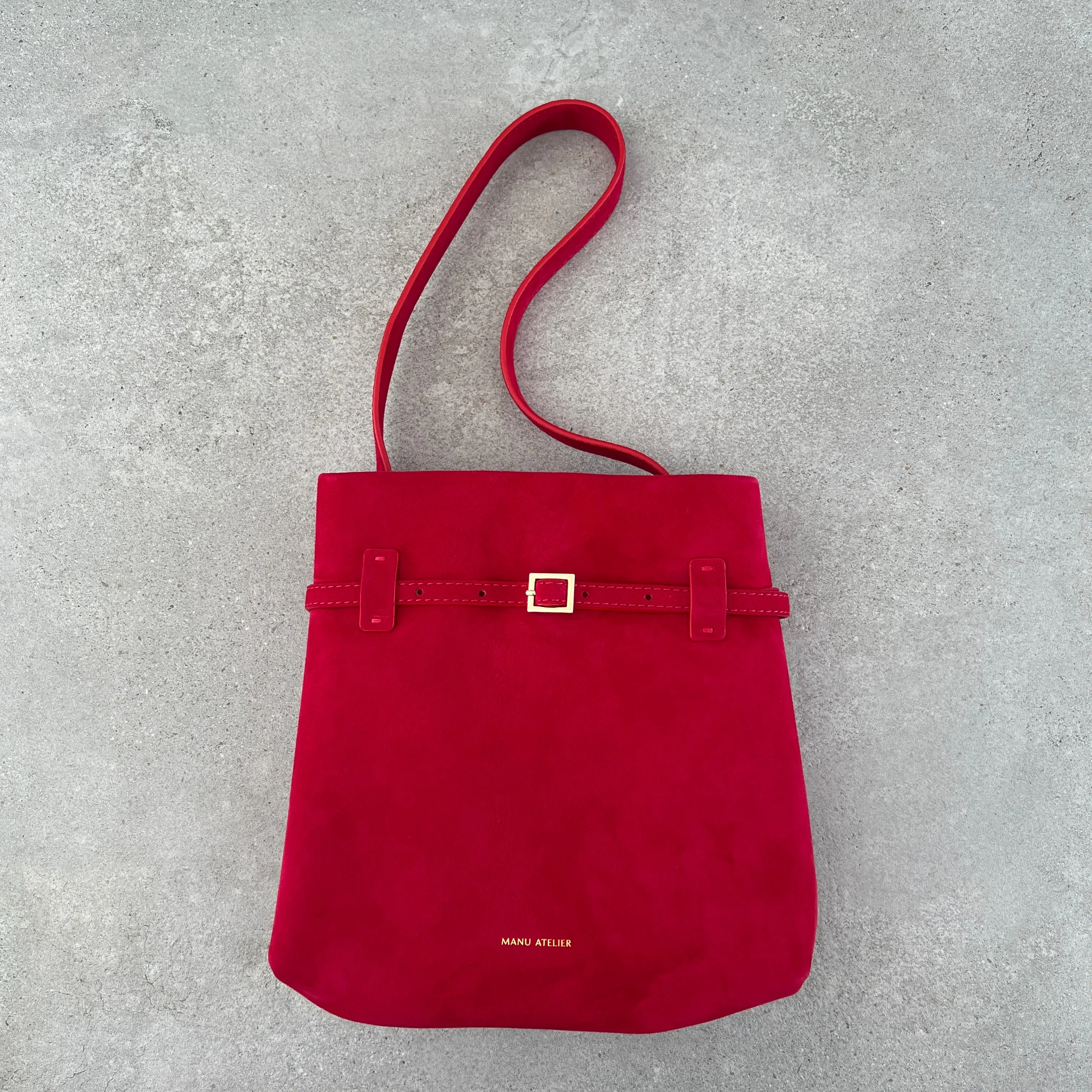 Mini Tote du Jour, Suede Red
