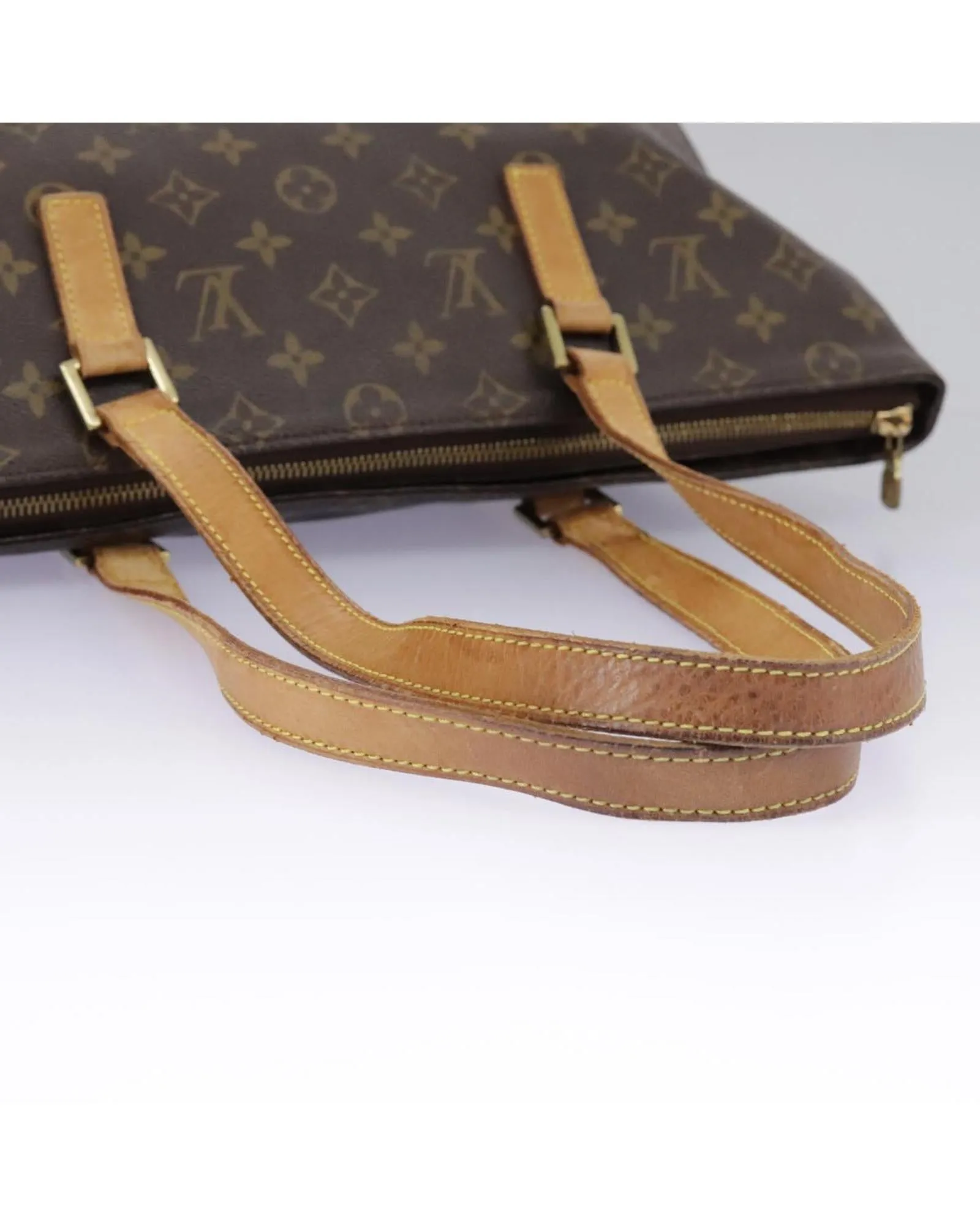 Monogram Canvas Cabas Mezzo Tote Bag with Shoulder Strap