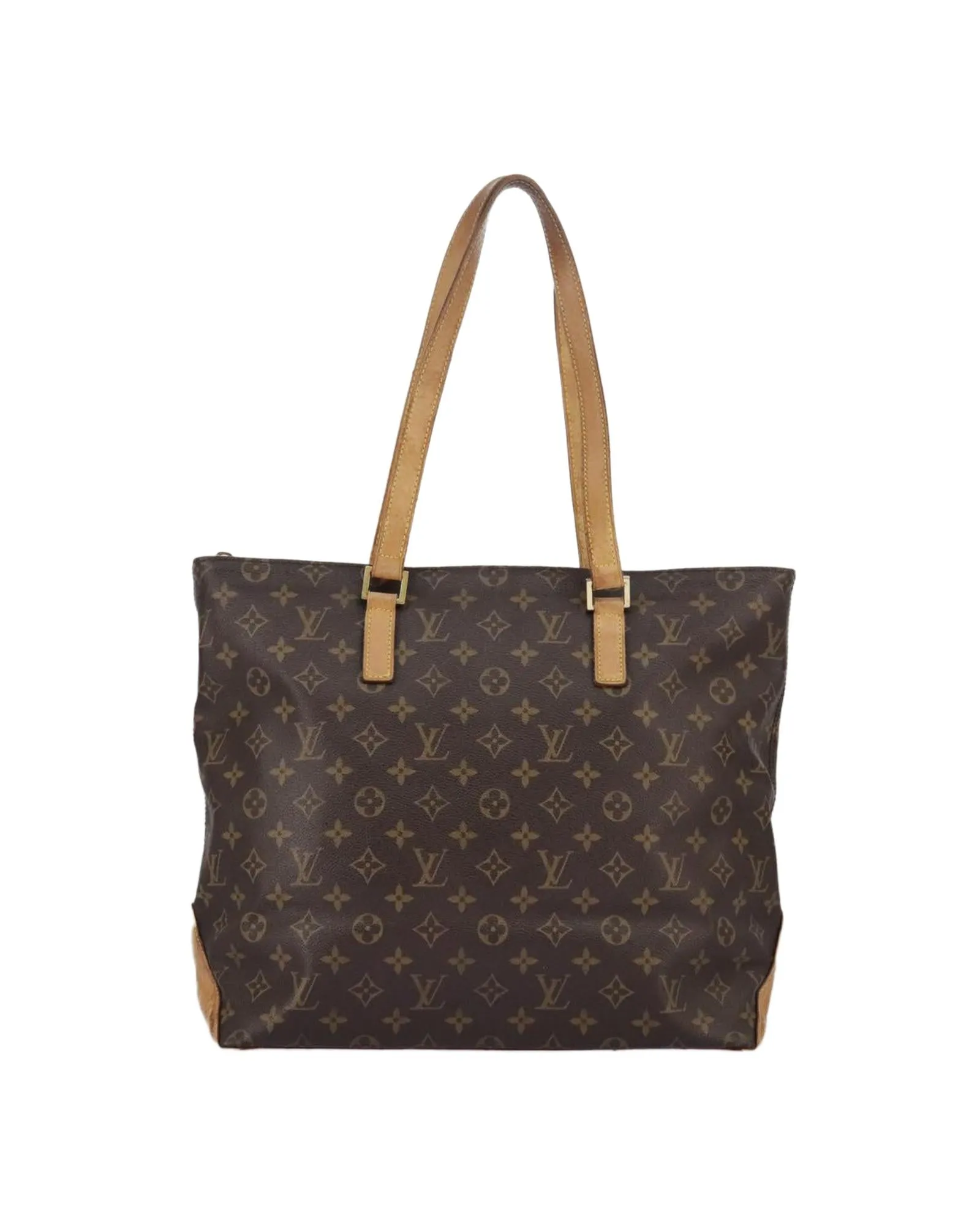 Monogram Canvas Cabas Mezzo Tote Bag with Shoulder Strap