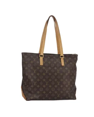 Monogram Canvas Cabas Mezzo Tote Bag with Shoulder Strap