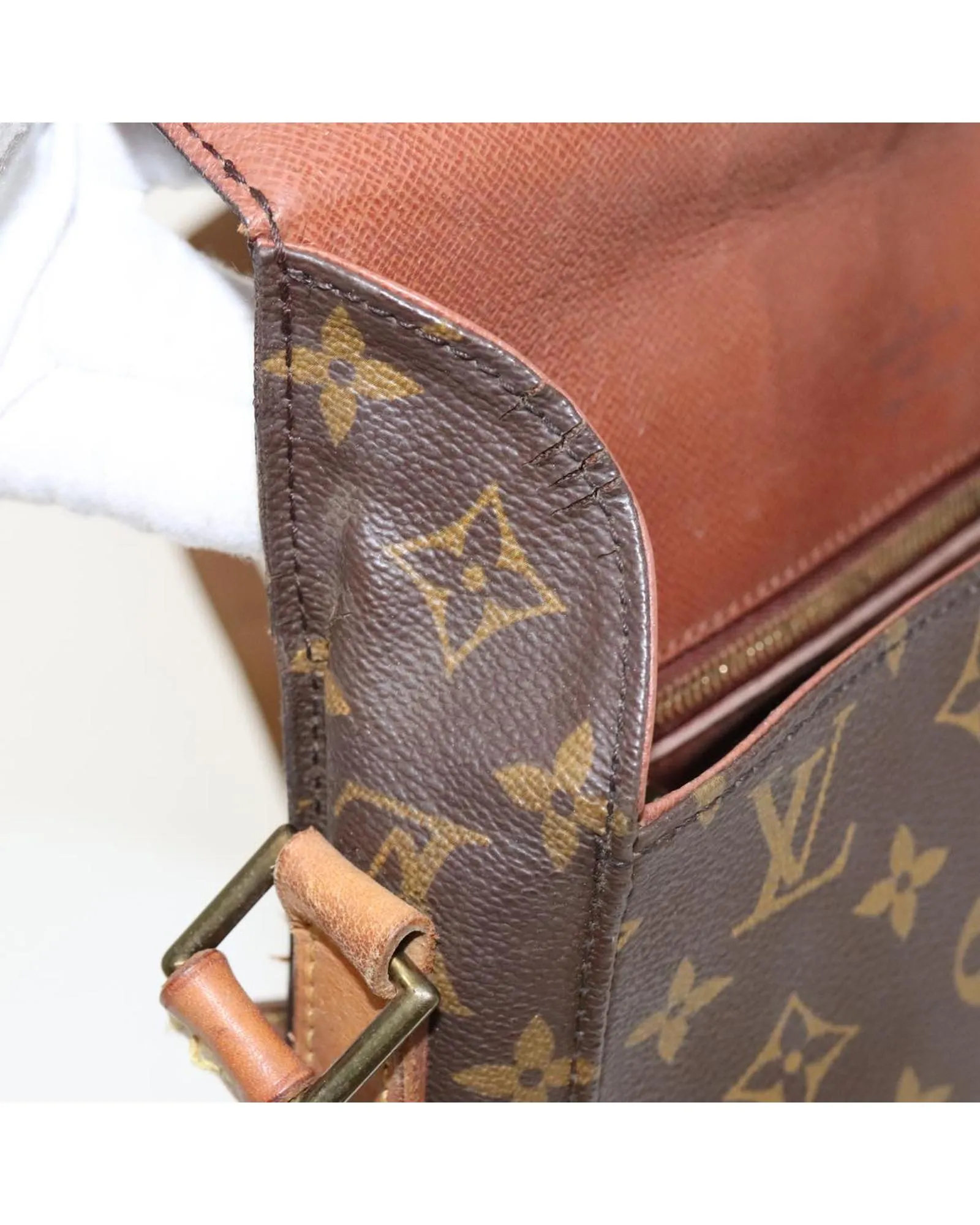 Monogram Canvas Shoulder Bag with Adjustable Strap