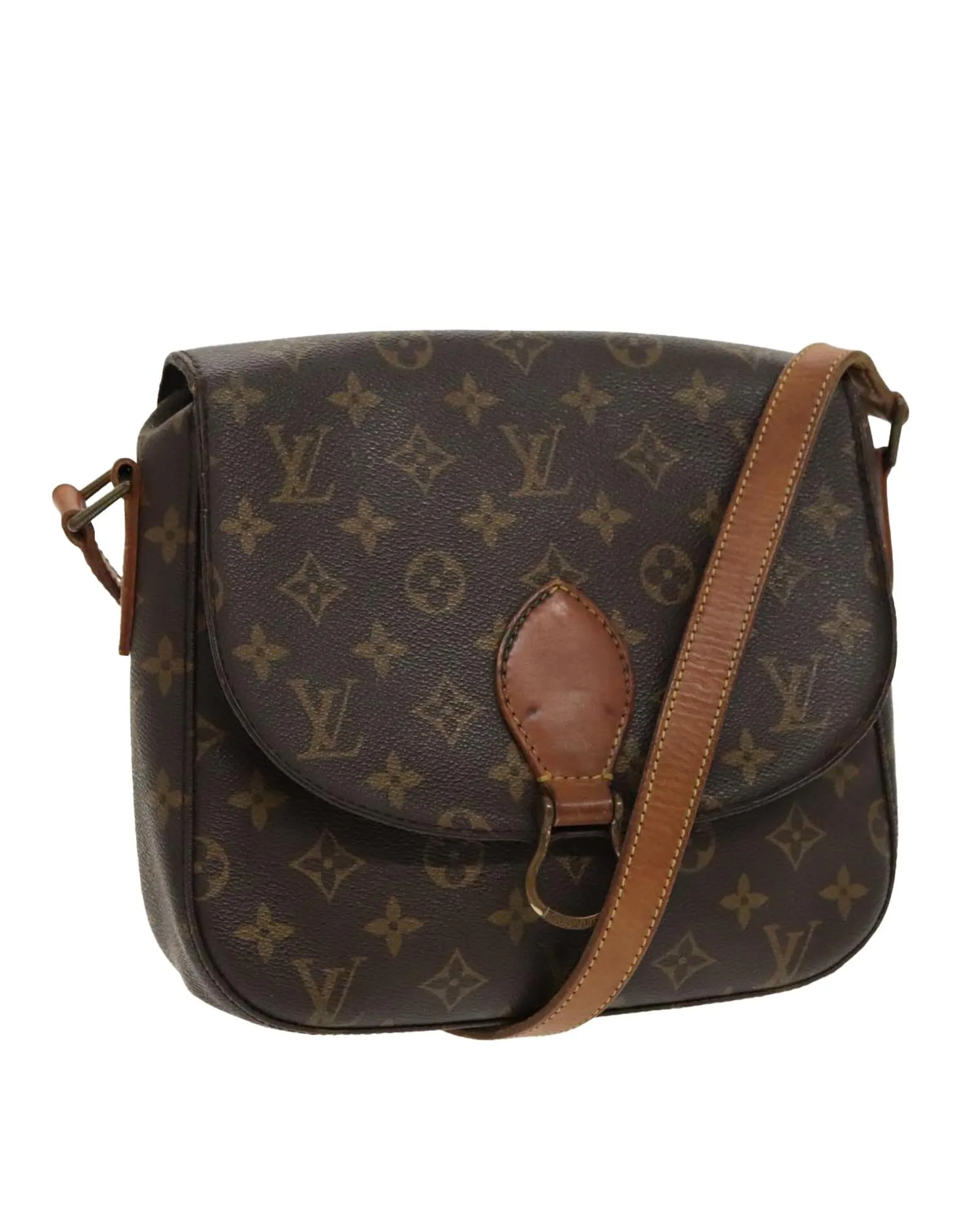 Monogram Canvas Shoulder Bag with Adjustable Strap