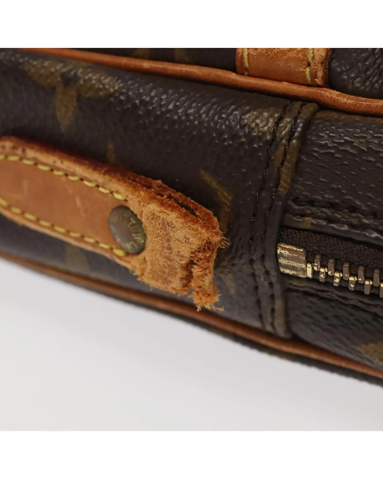 Monogram Canvas Shoulder Bag with Adjustable Strap