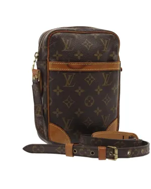 Monogram Danube Shoulder Bag with Adjustable Strap and Zip Closure