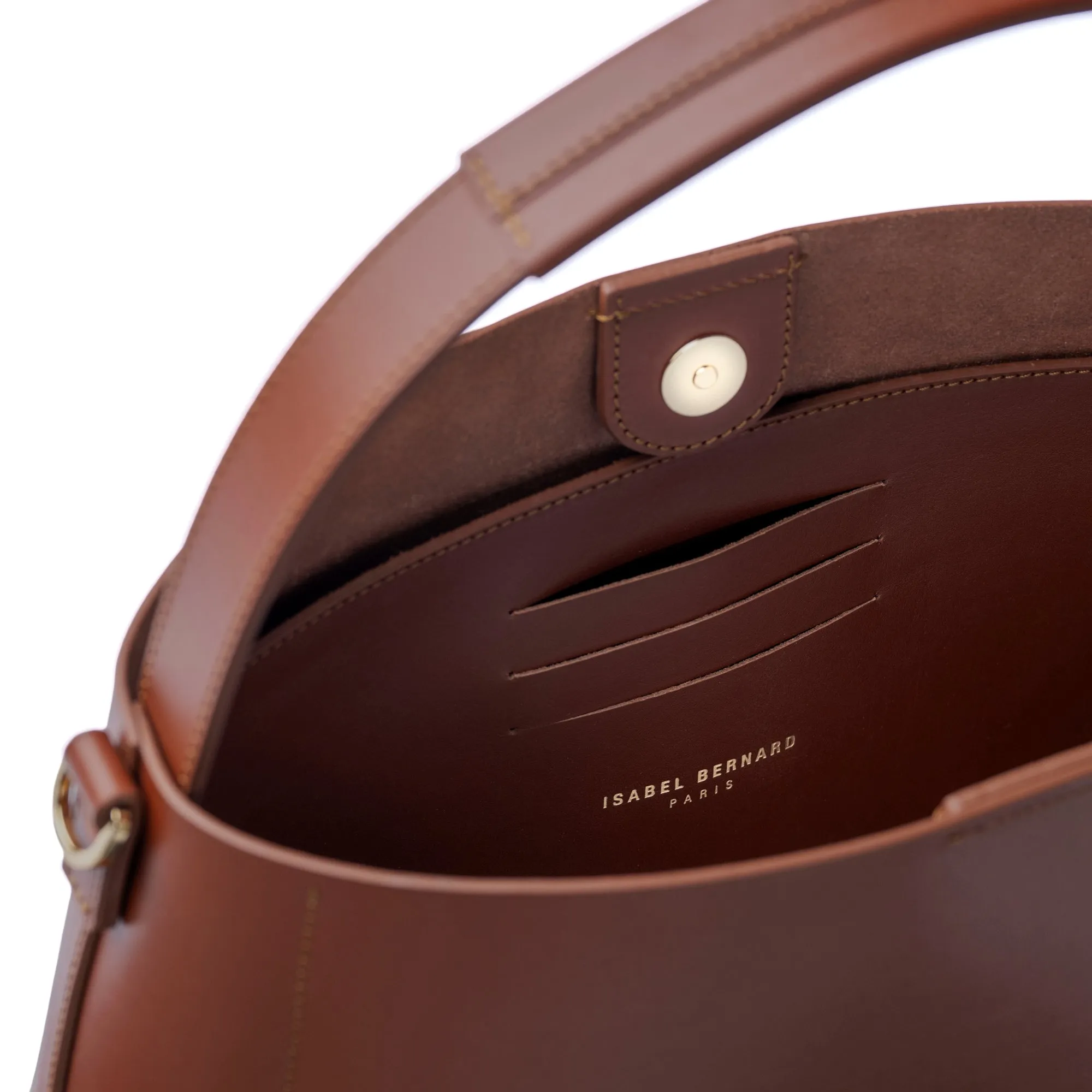 Montmartre Batrice cognac vegetable tanned leather handbag