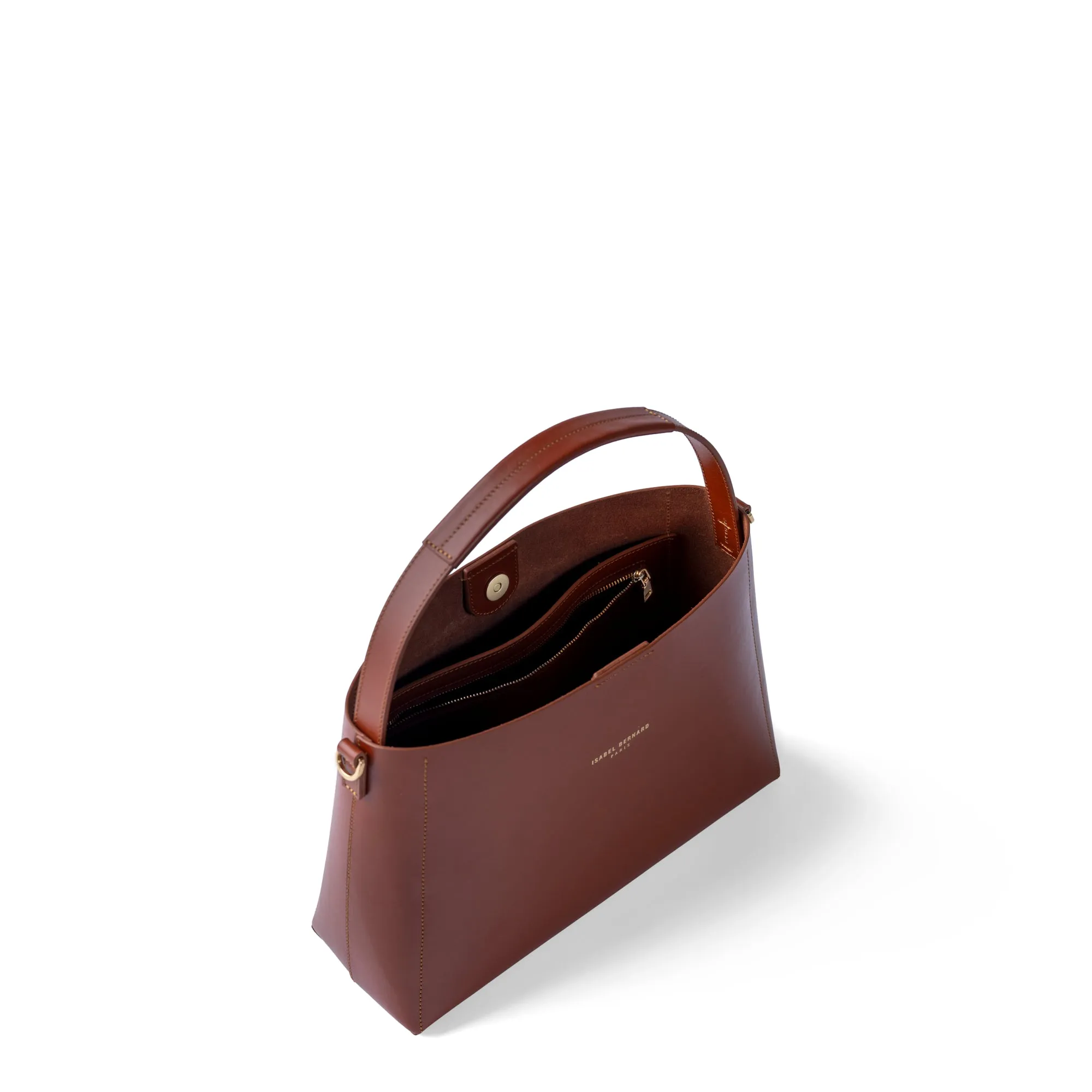 Montmartre Batrice cognac vegetable tanned leather handbag