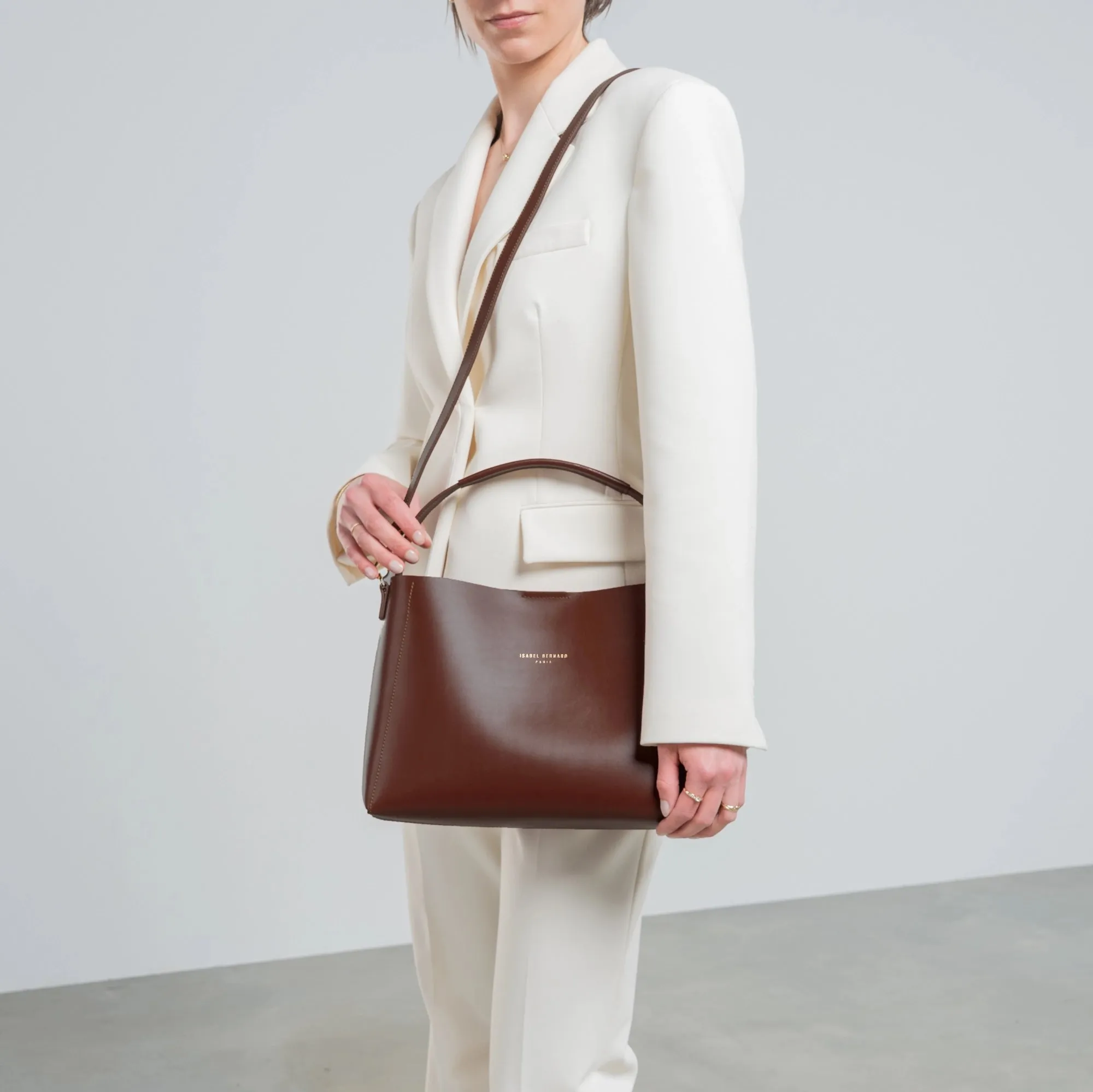 Montmartre Batrice cognac vegetable tanned leather handbag