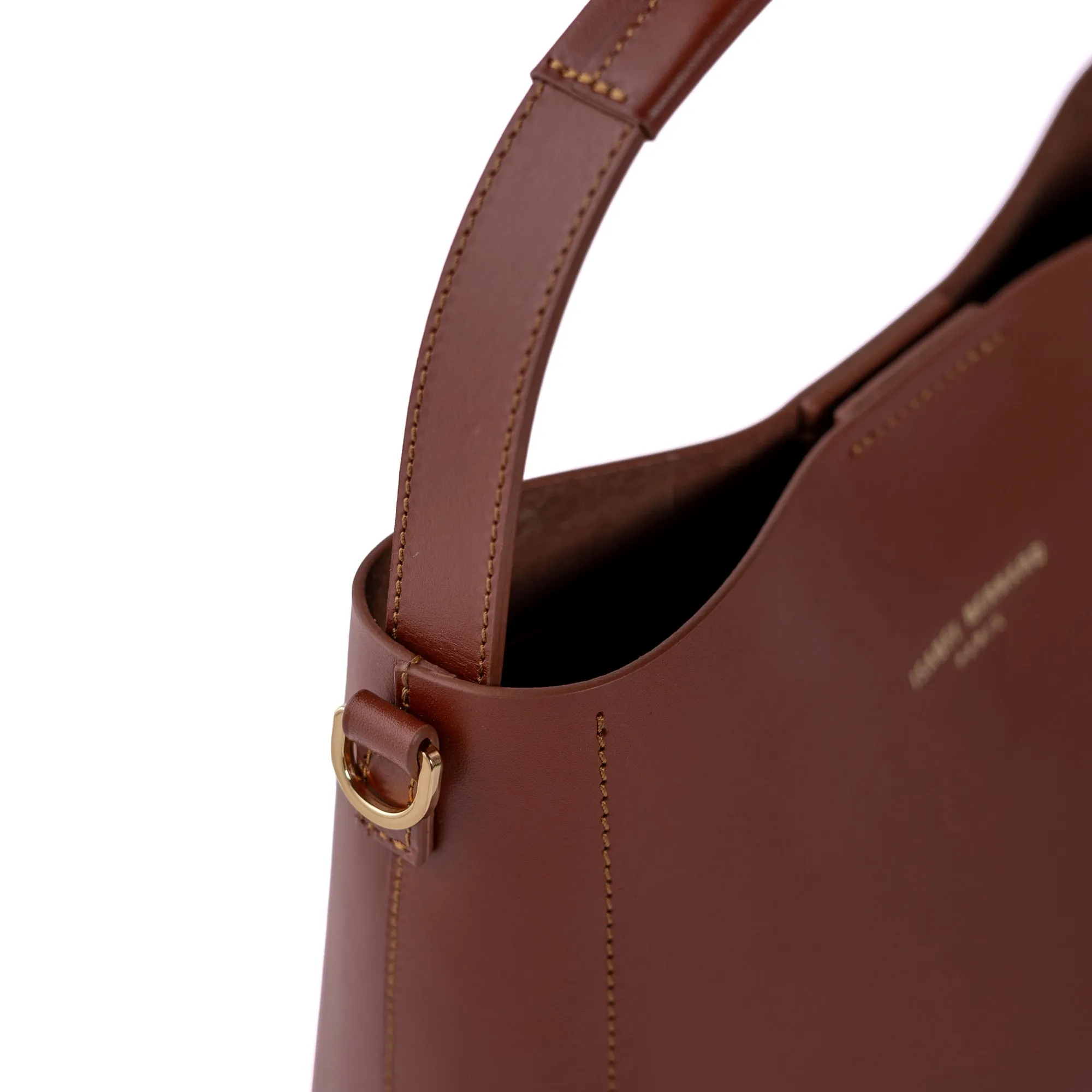 Montmartre Batrice Midi cognac vegetable tanned leather handbag