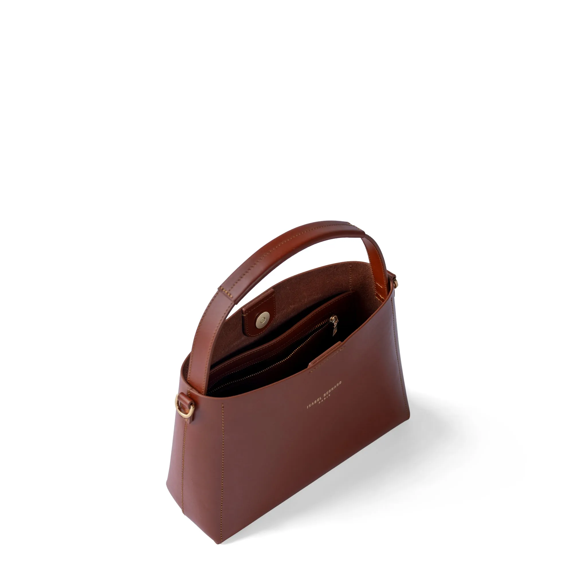 Montmartre Batrice Midi cognac vegetable tanned leather handbag