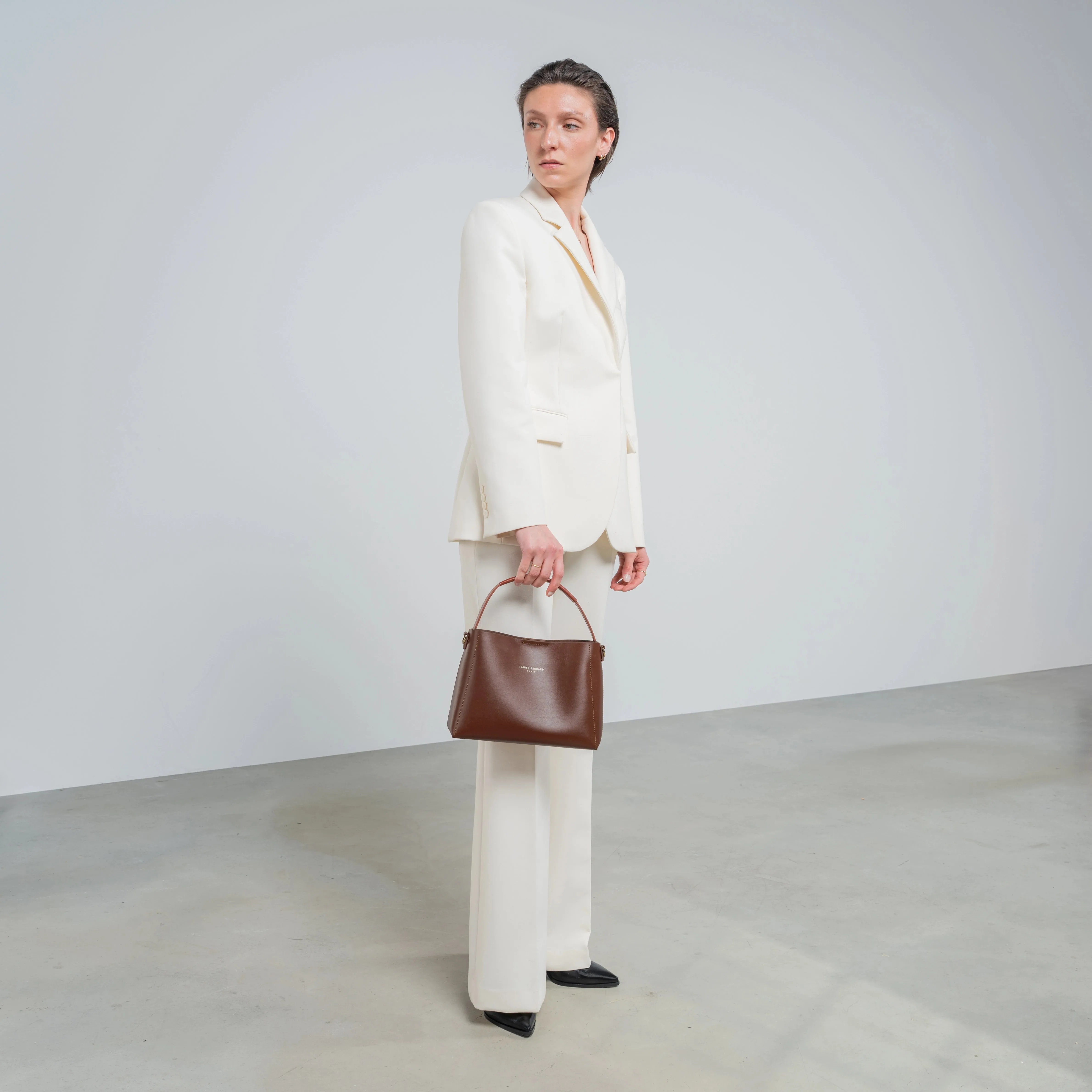 Montmartre Batrice Midi cognac vegetable tanned leather handbag