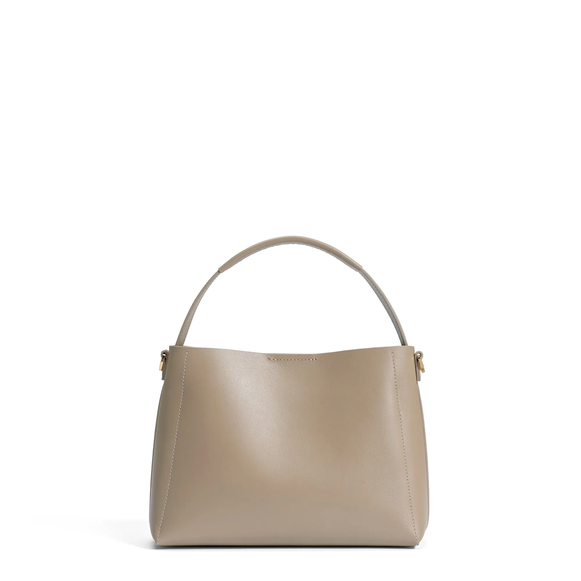 Montmartre Batrice Midi taupe vegetable tanned leather handbag