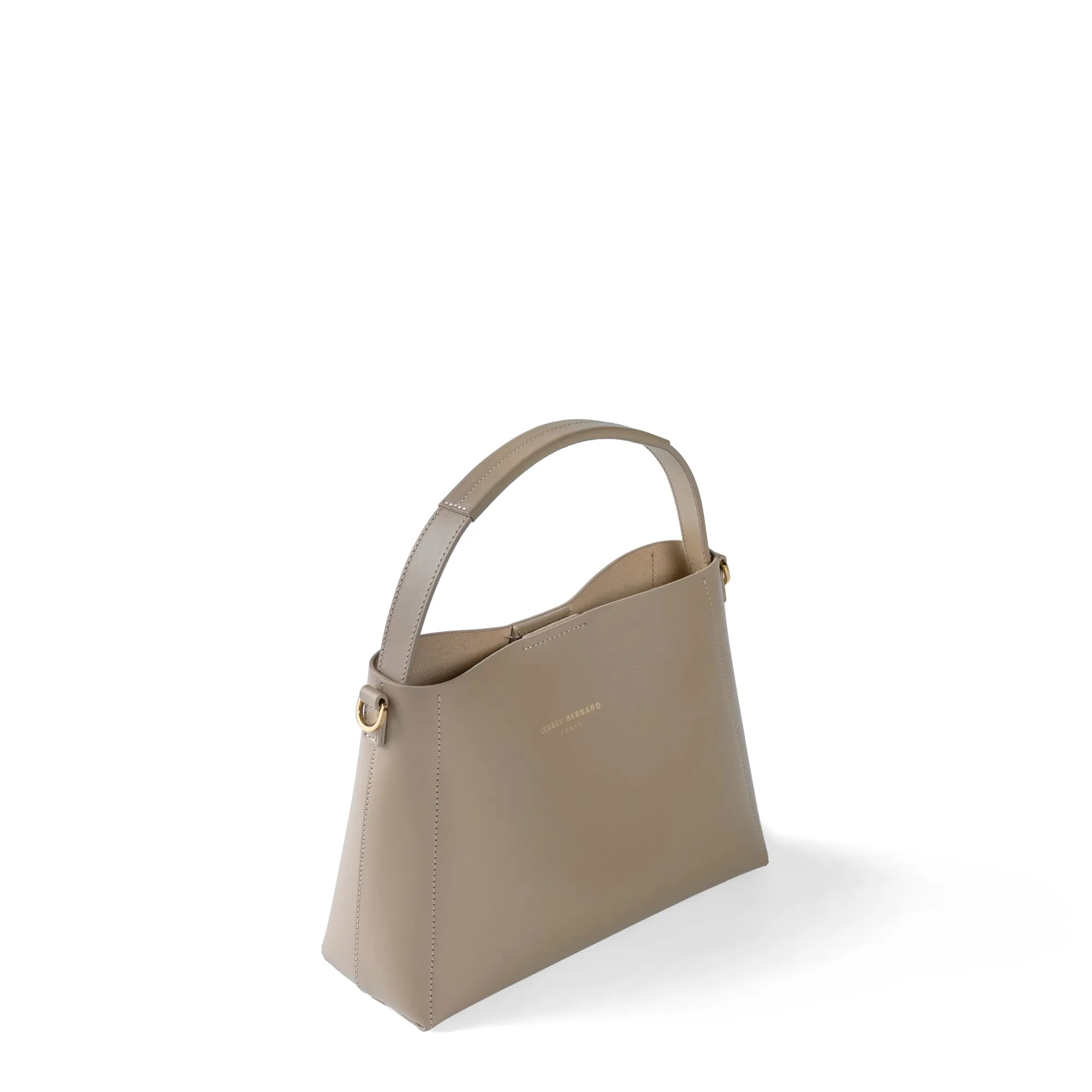 Montmartre Batrice Midi taupe vegetable tanned leather handbag