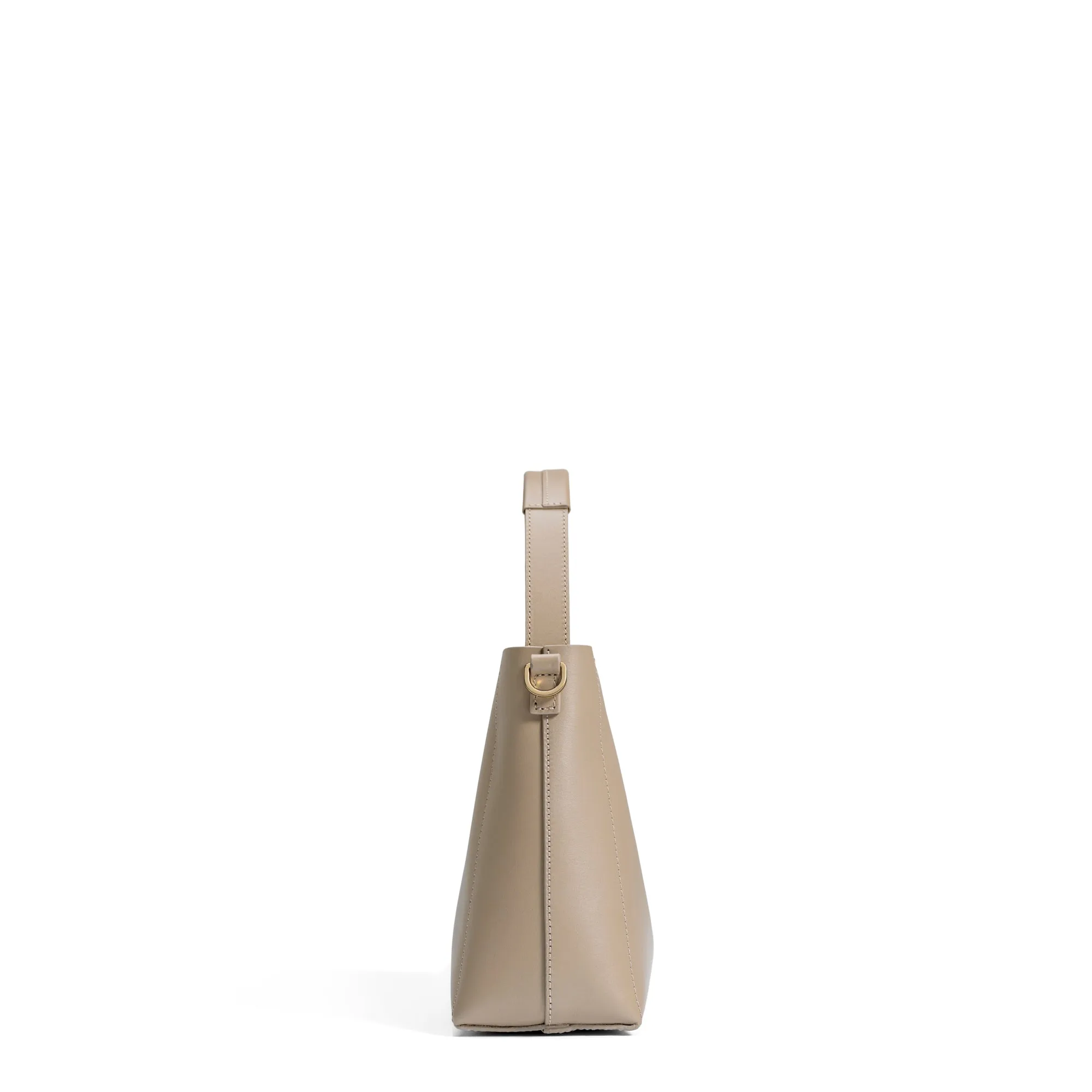 Montmartre Batrice Midi taupe vegetable tanned leather handbag