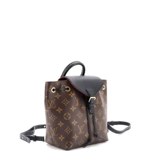 Montsouris NM Backpack Monogram Canvas with Leather BB