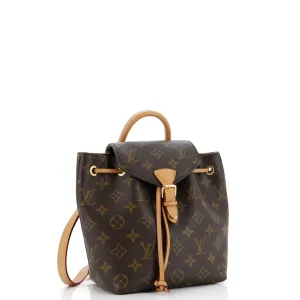 Montsouris NM Backpack Monogram Canvas with Leather BB