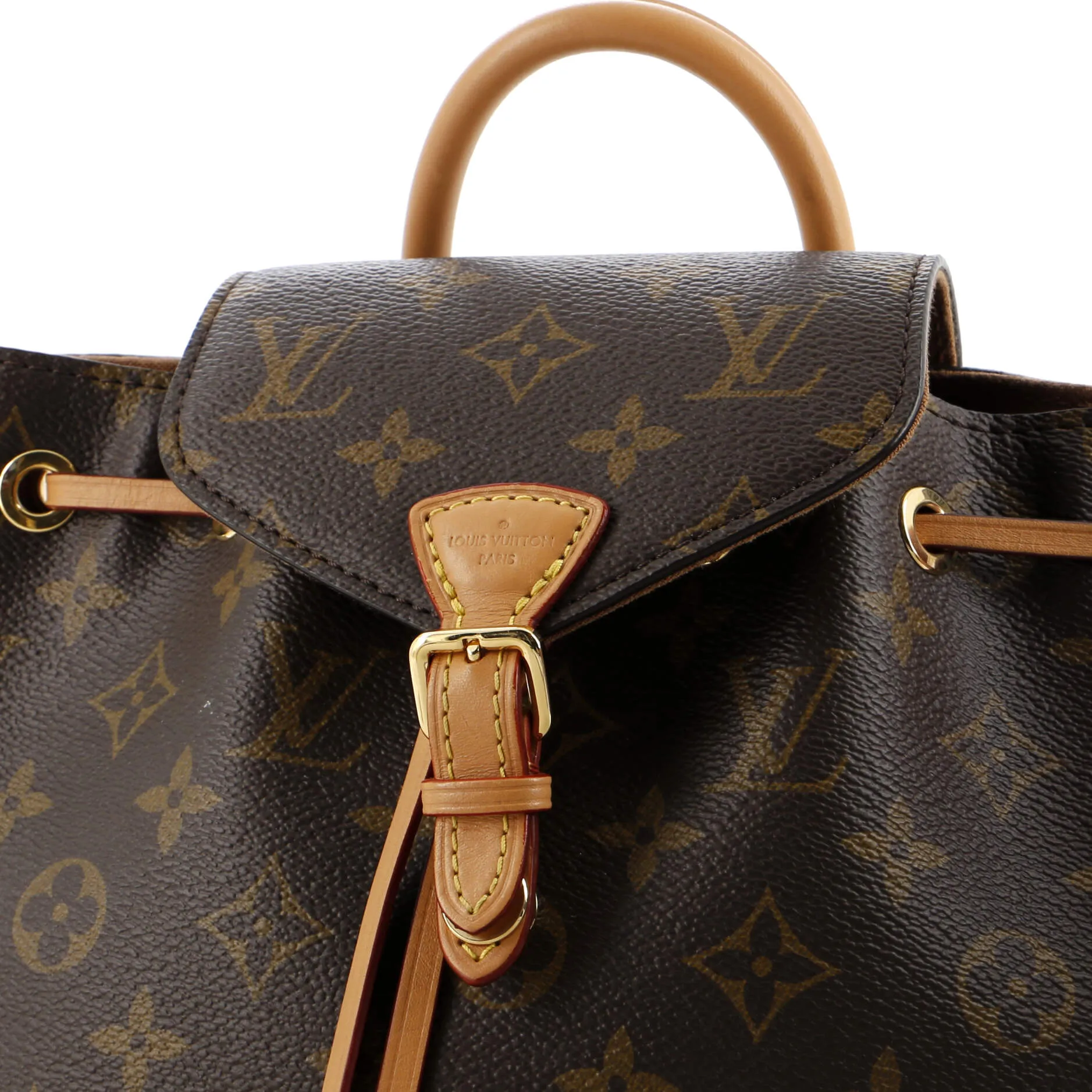 Montsouris NM Backpack Monogram Canvas with Leather BB
