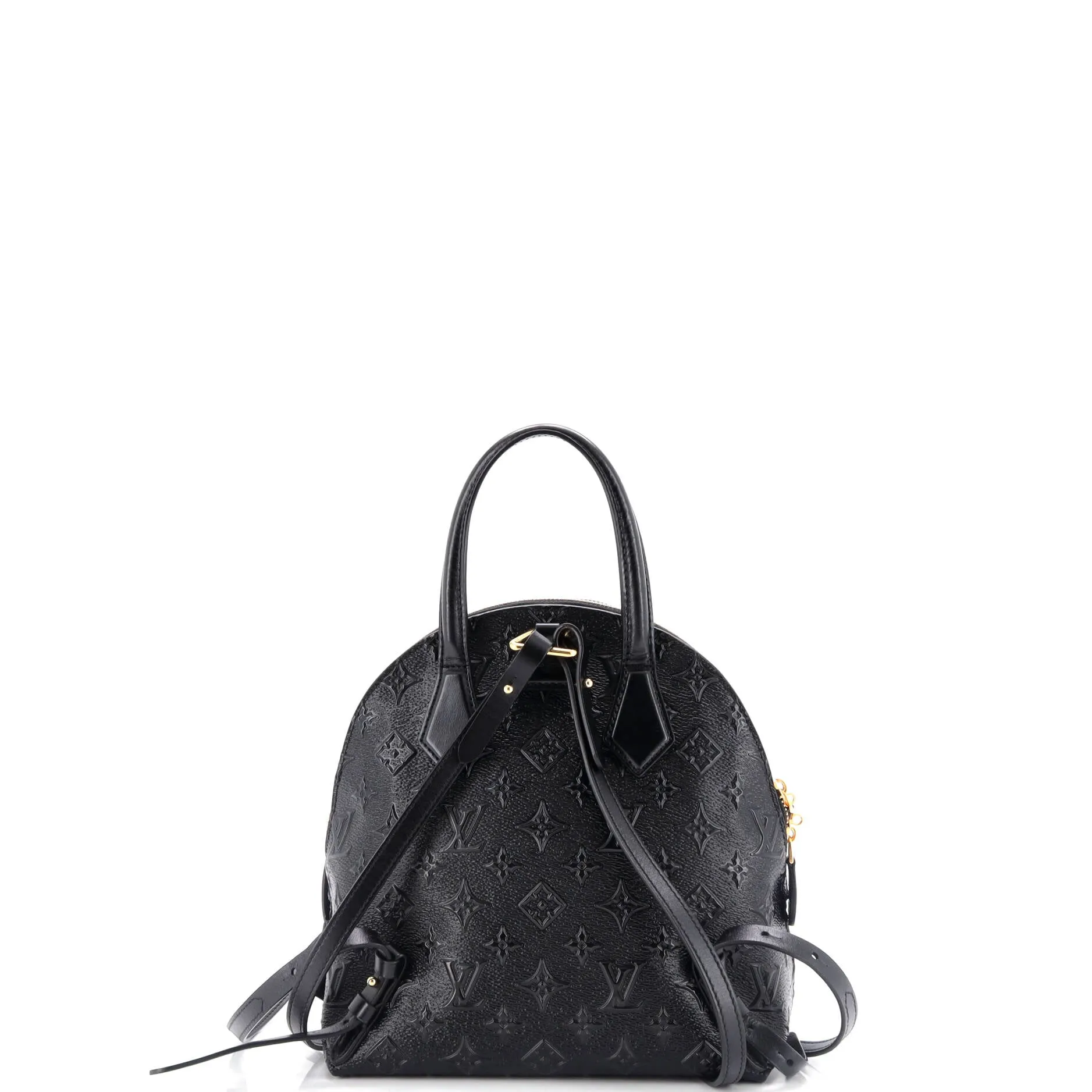 Moon Backpack Embossed Monogram Midnight Canvas