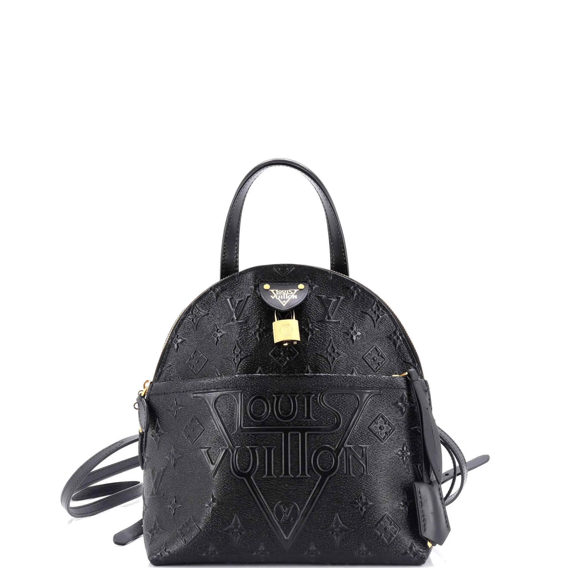 Moon Backpack Embossed Monogram Midnight Canvas
