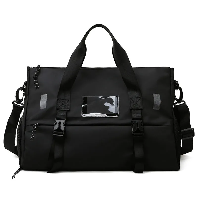 New Coated Oxford Cloth Fitness Bag with Shoe Compartment