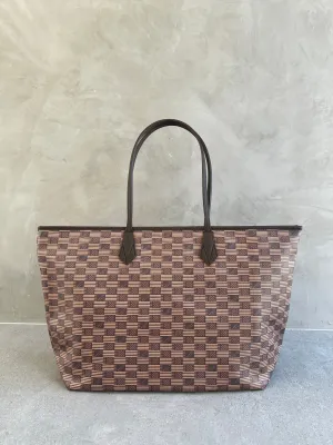 New Saint Tropez Open Tote MM, Chocolate