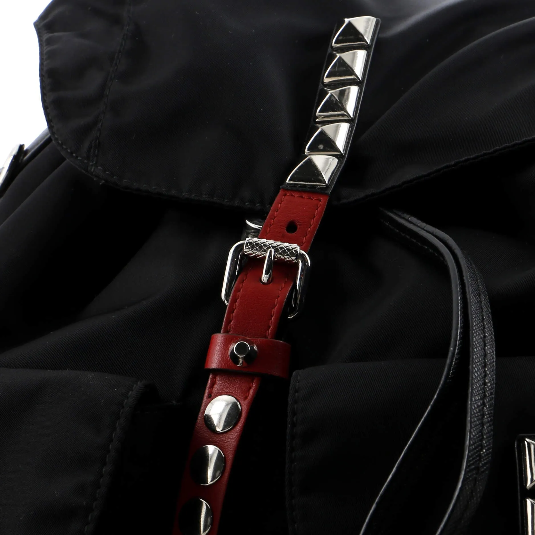 New Vela Backpack Tessuto with Studded Leather