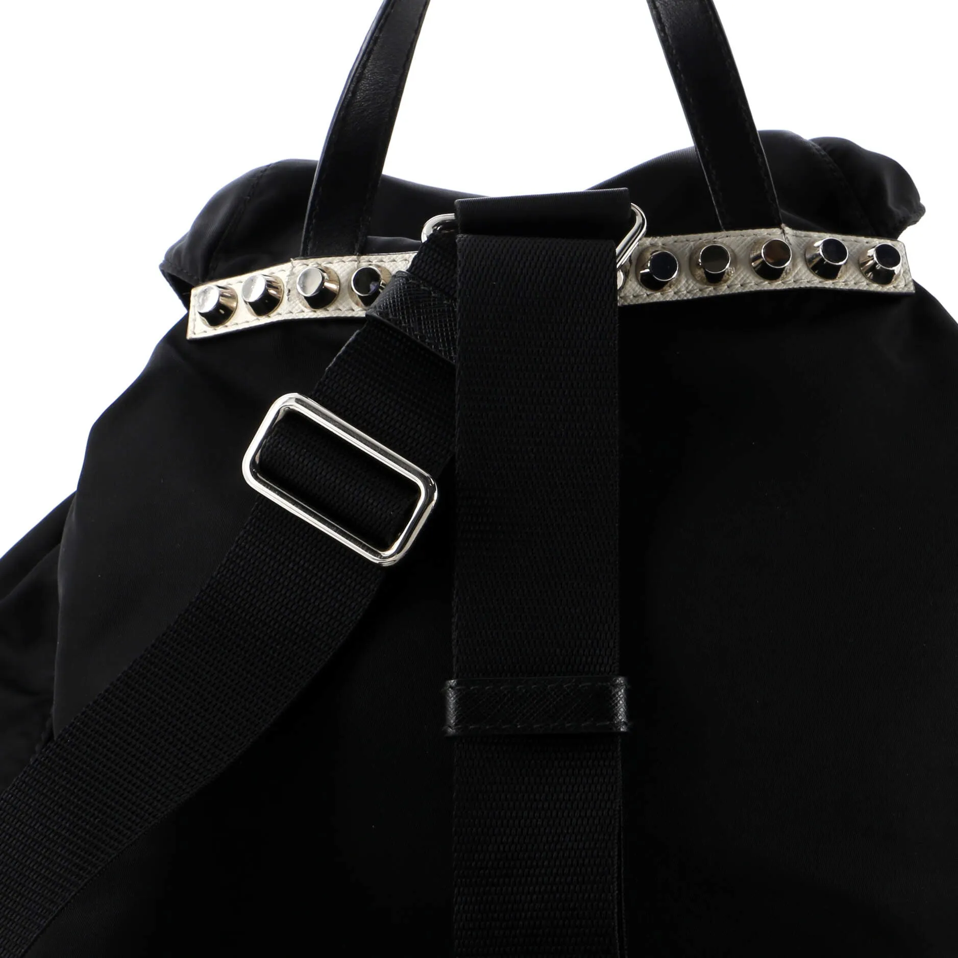 New Vela Backpack Tessuto with Studded Leather