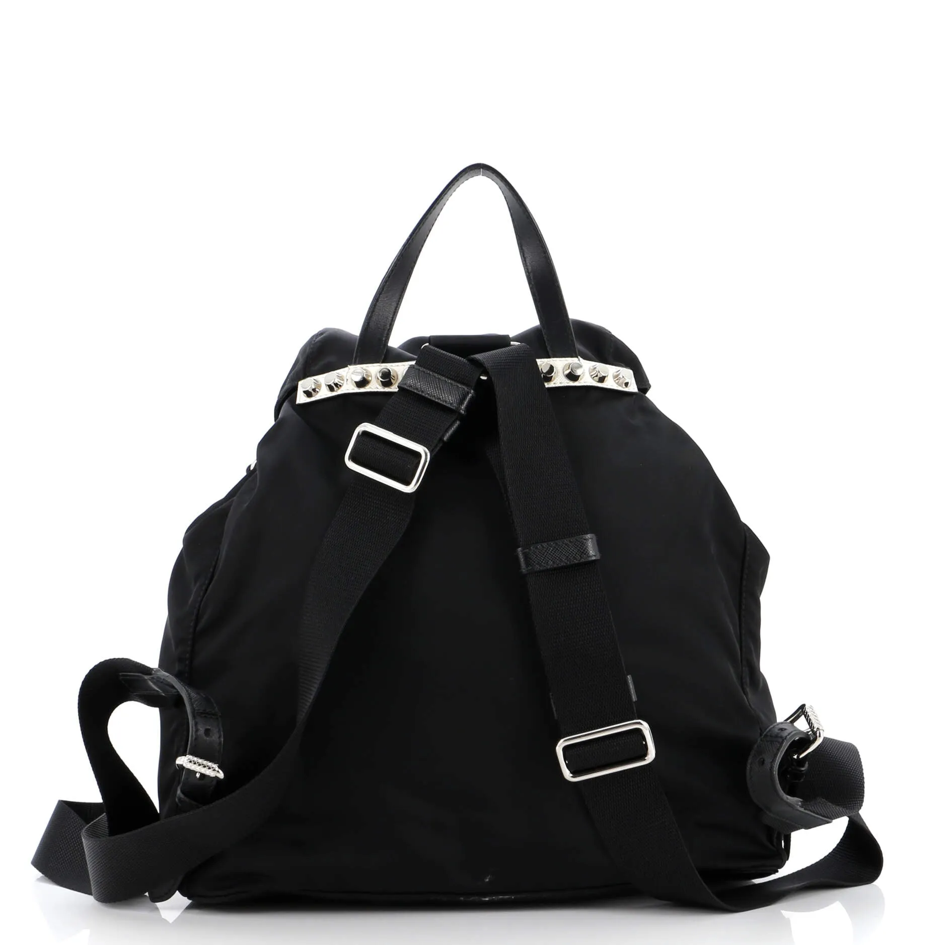New Vela Backpack Tessuto with Studded Leather