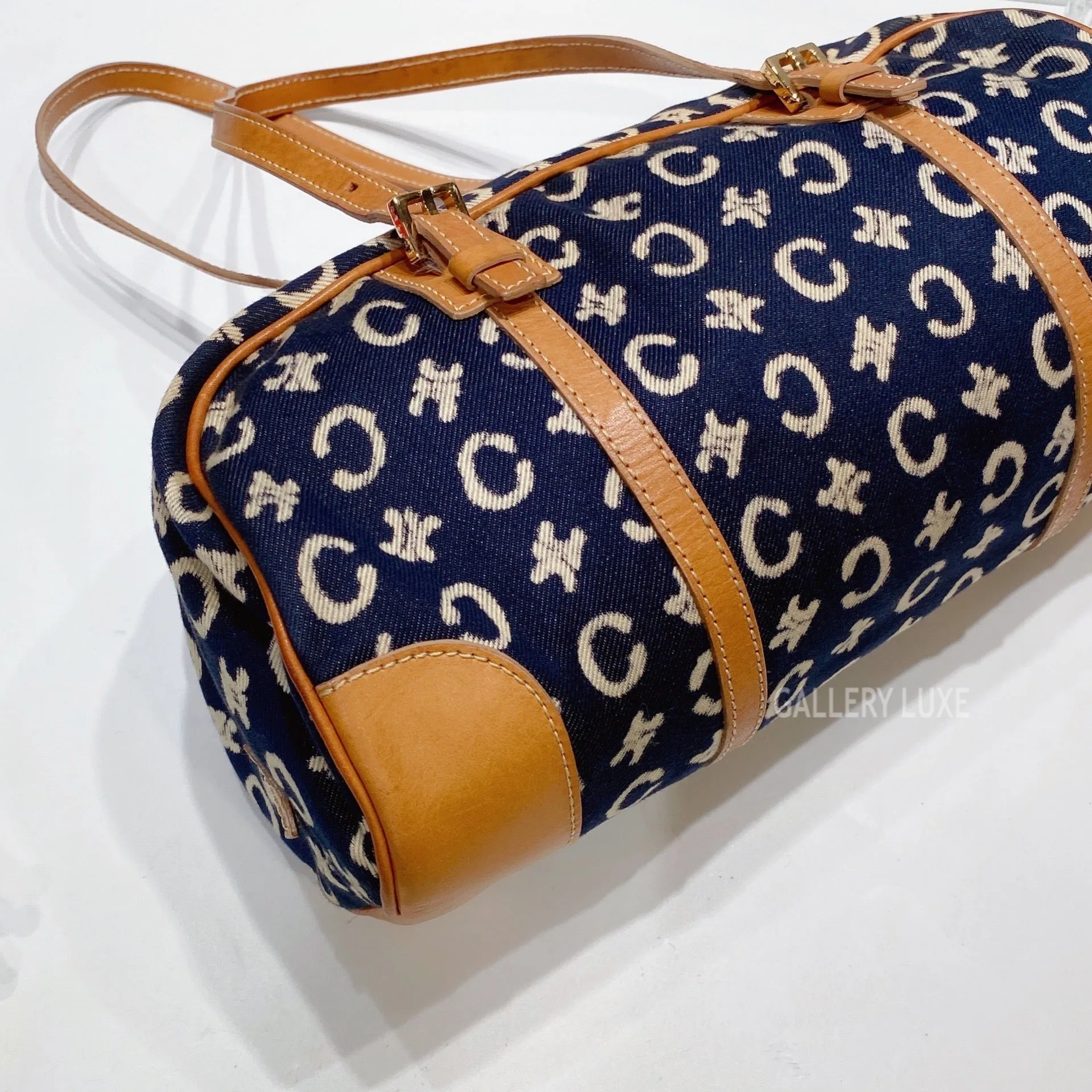 No.3399-Celine Vintage Canvas Shoulder Bag