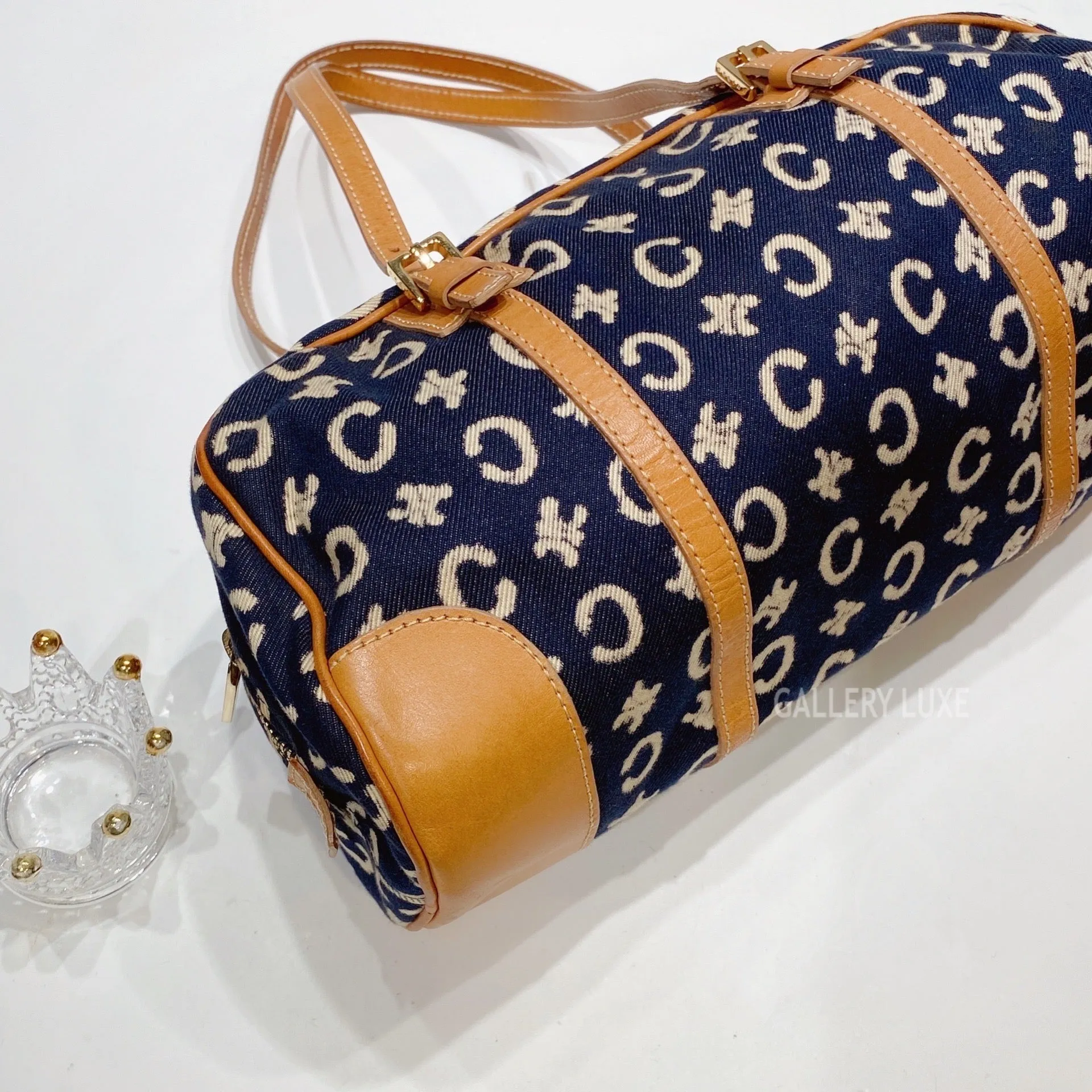 No.3399-Celine Vintage Canvas Shoulder Bag