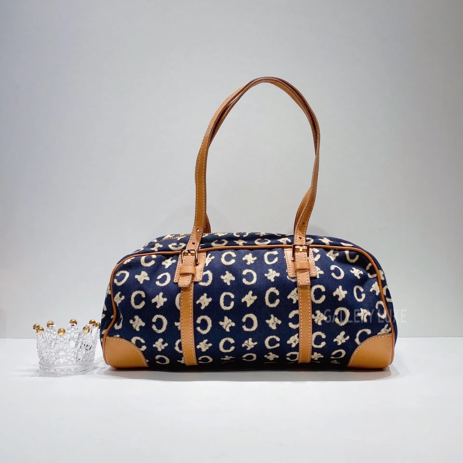 No.3399-Celine Vintage Canvas Shoulder Bag