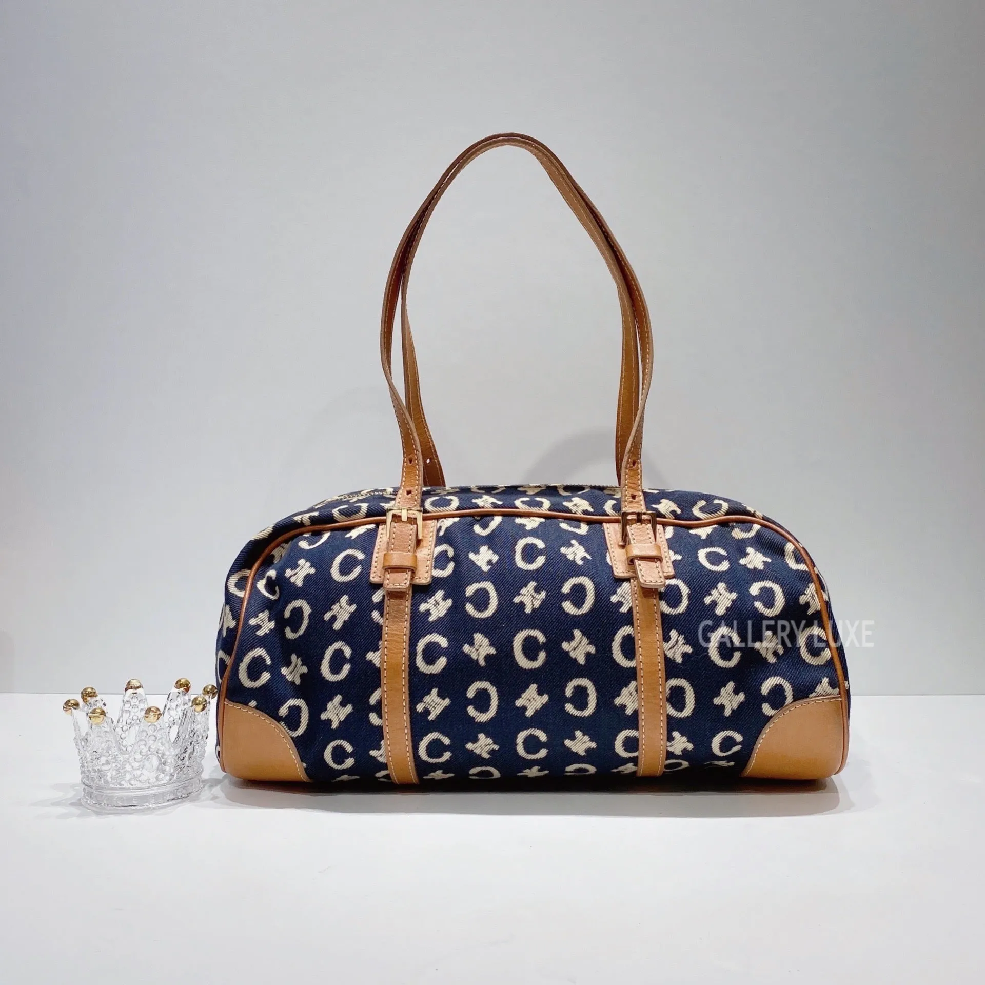 No.3399-Celine Vintage Canvas Shoulder Bag