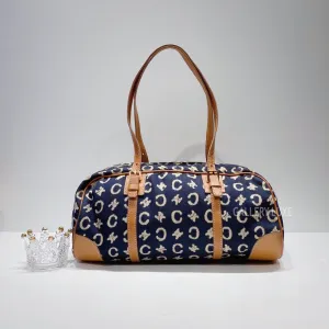 No.3399-Celine Vintage Canvas Shoulder Bag