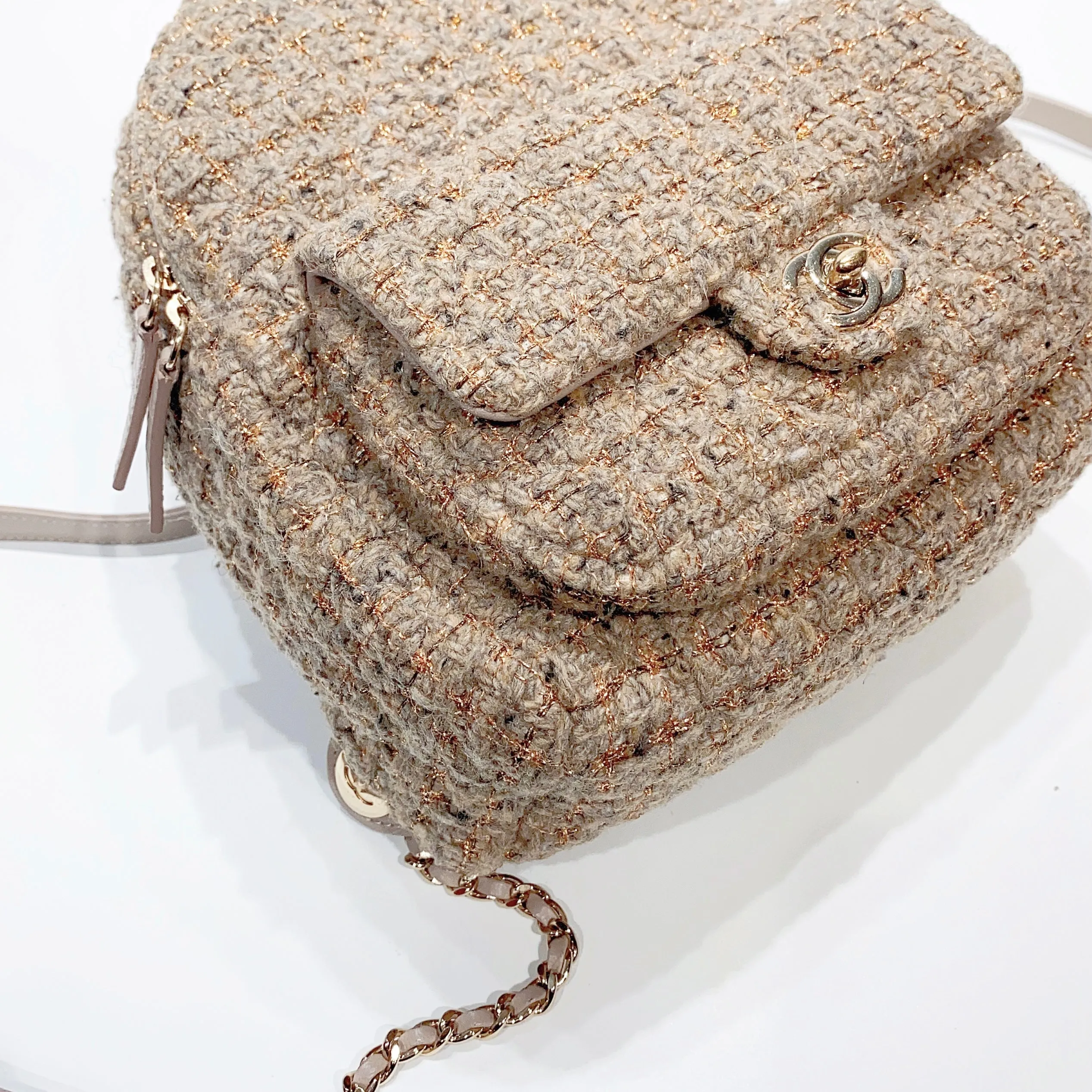 No.3924-Chanel Tweed Back In Town Backpack