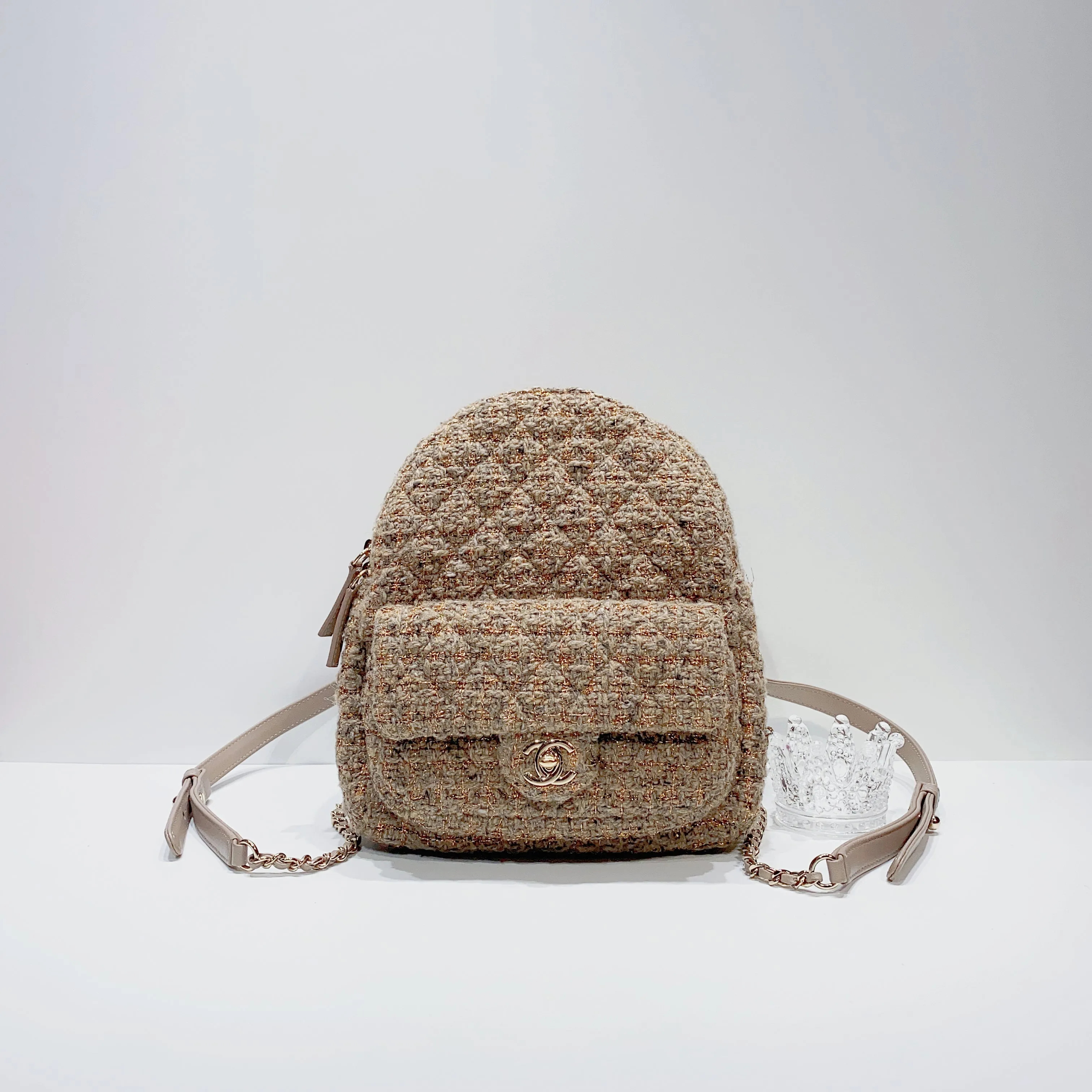 No.3924-Chanel Tweed Back In Town Backpack