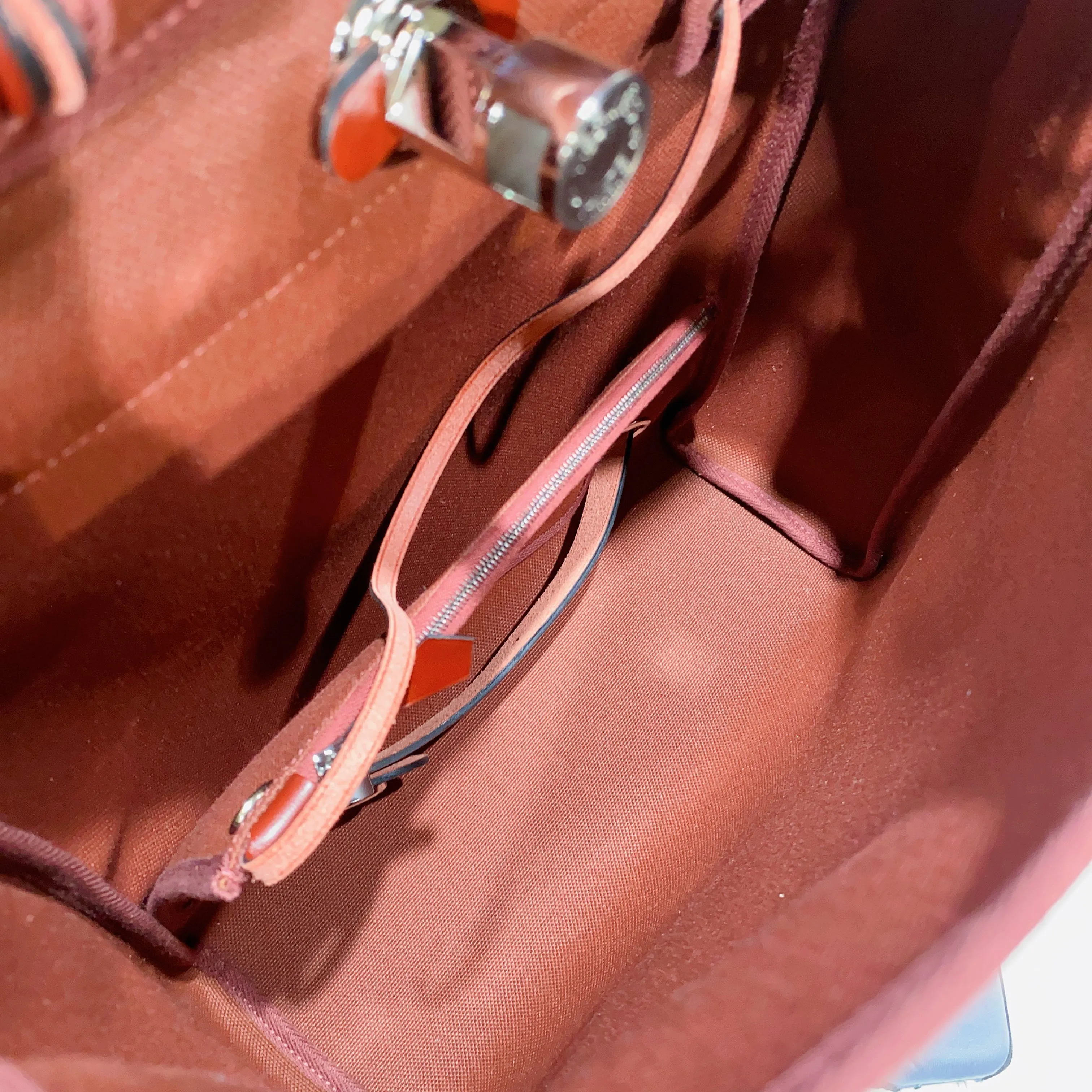 No.3946-Hermes Herbag A Dos Zip Retourne Tilt Backpack (Unused / )