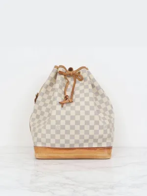 Noe Damier Azur Drawstring Bucket Bag Shoulder N42222