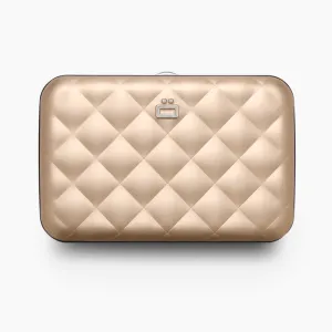 Ogon Quilted Button Card Case Wallet