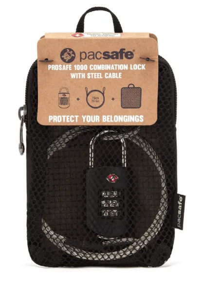 Pacsafe Prosafe 1000 TSA Lock with Steel Cable
