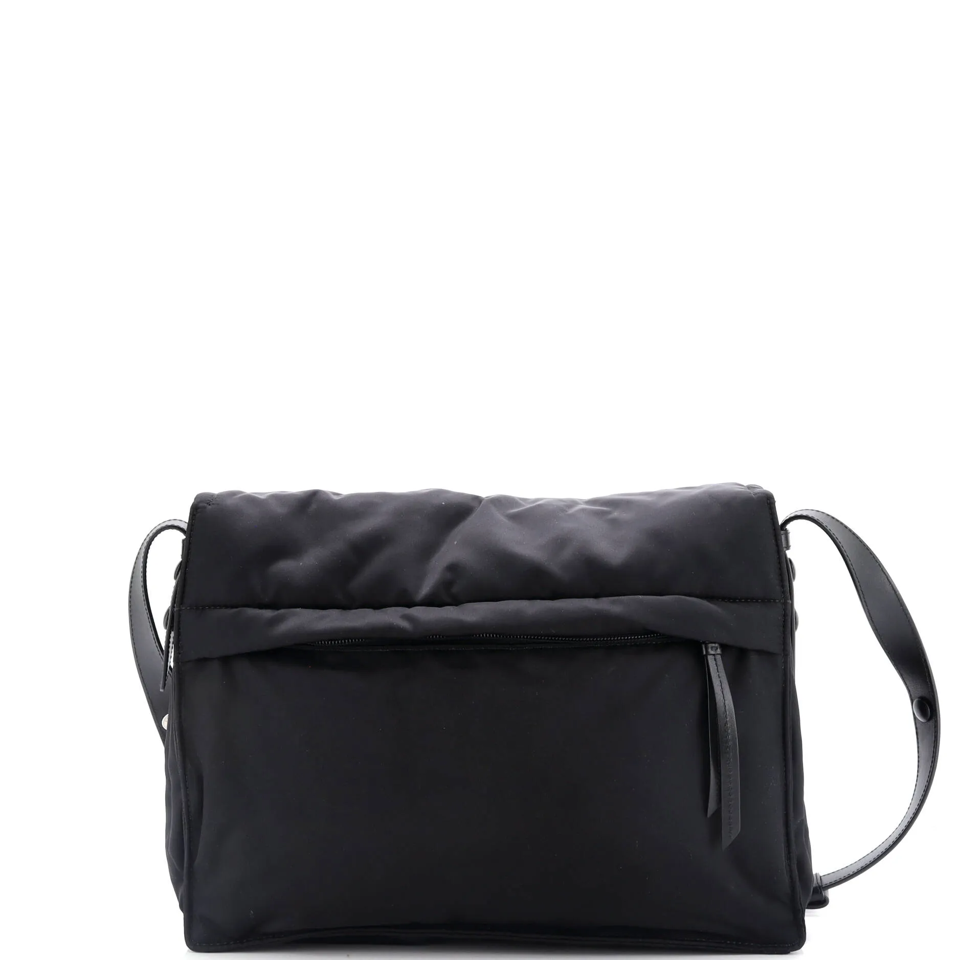 Padded Flap Shoulder Bag Re-Nylon Large