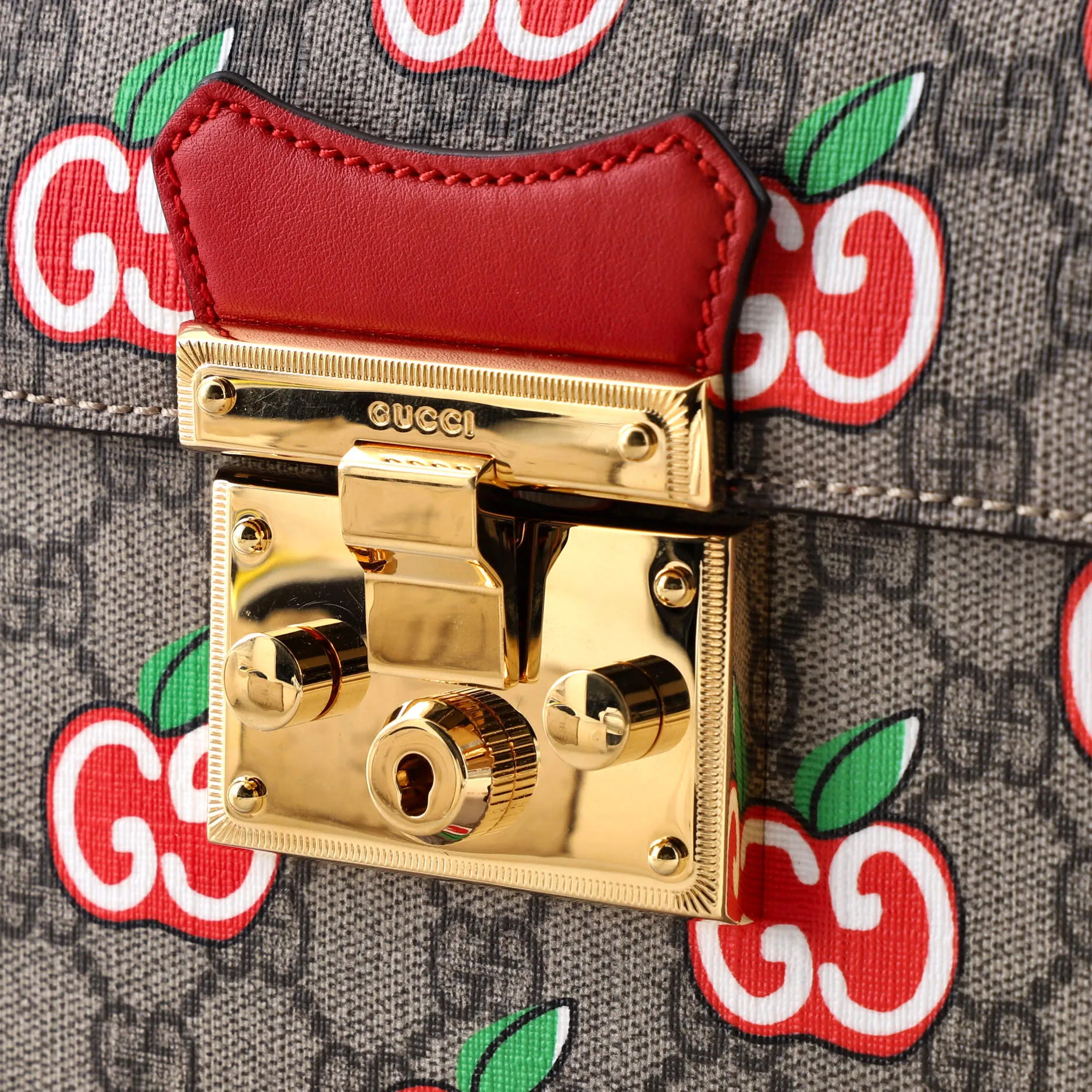Padlock Bamboo Shoulder Bag Printed GG Coated Canvas Small