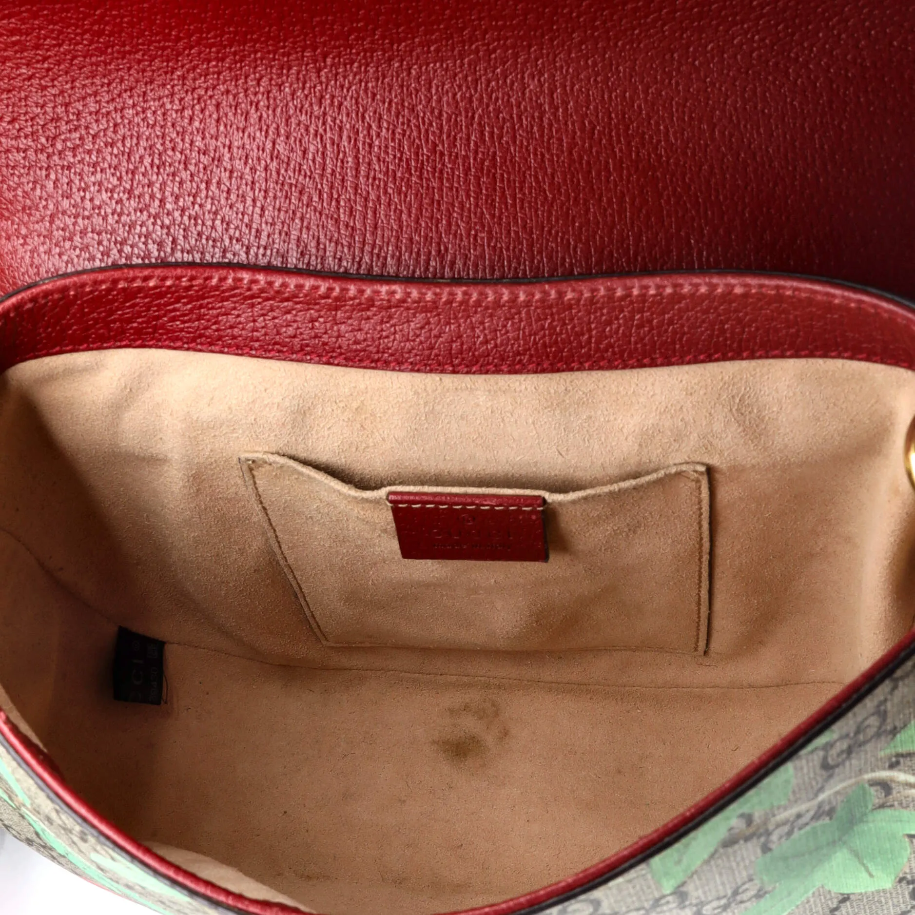 Padlock Saddle Shoulder Bag Tian Print GG Coated Canvas Medium