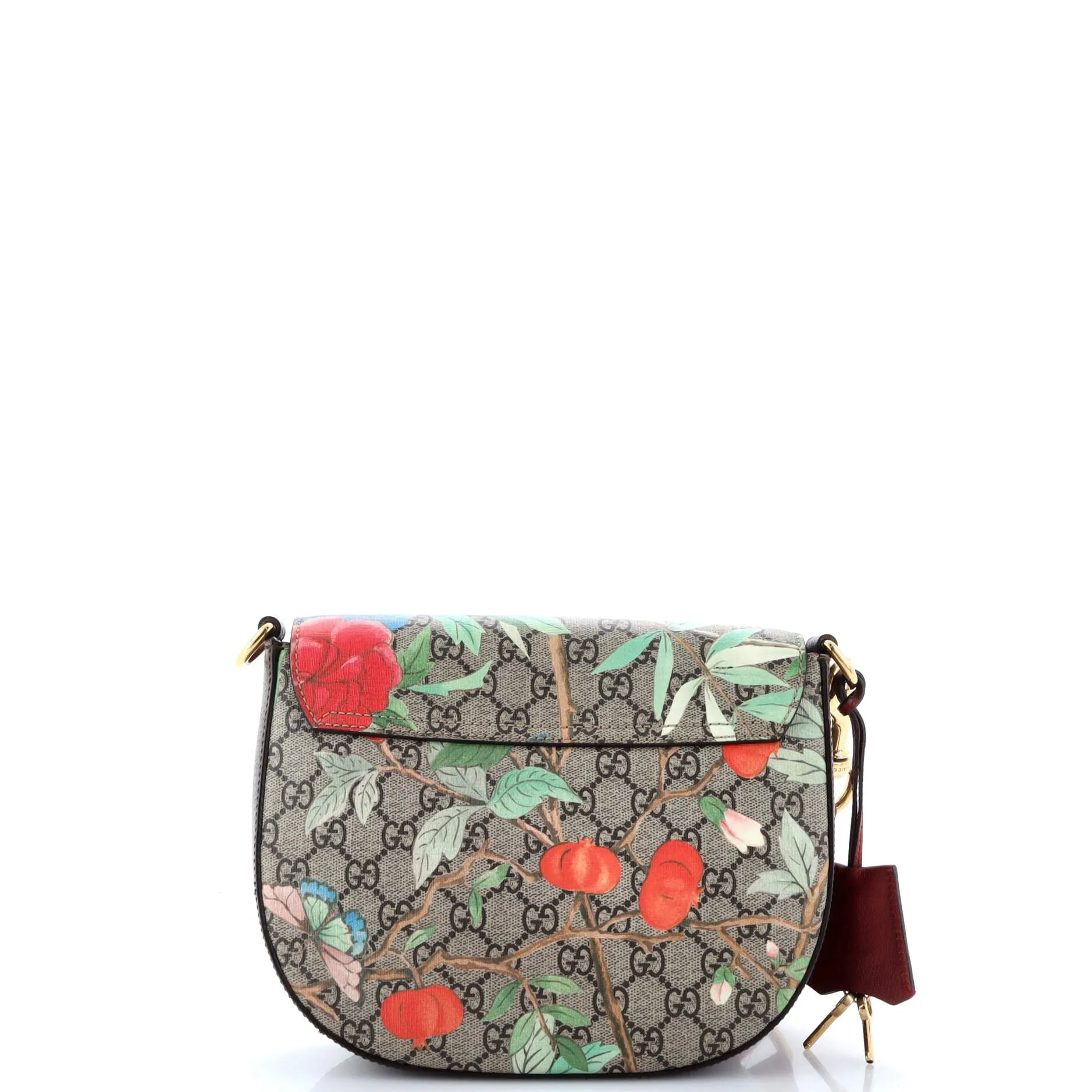 Padlock Saddle Shoulder Bag Tian Print GG Coated Canvas Medium