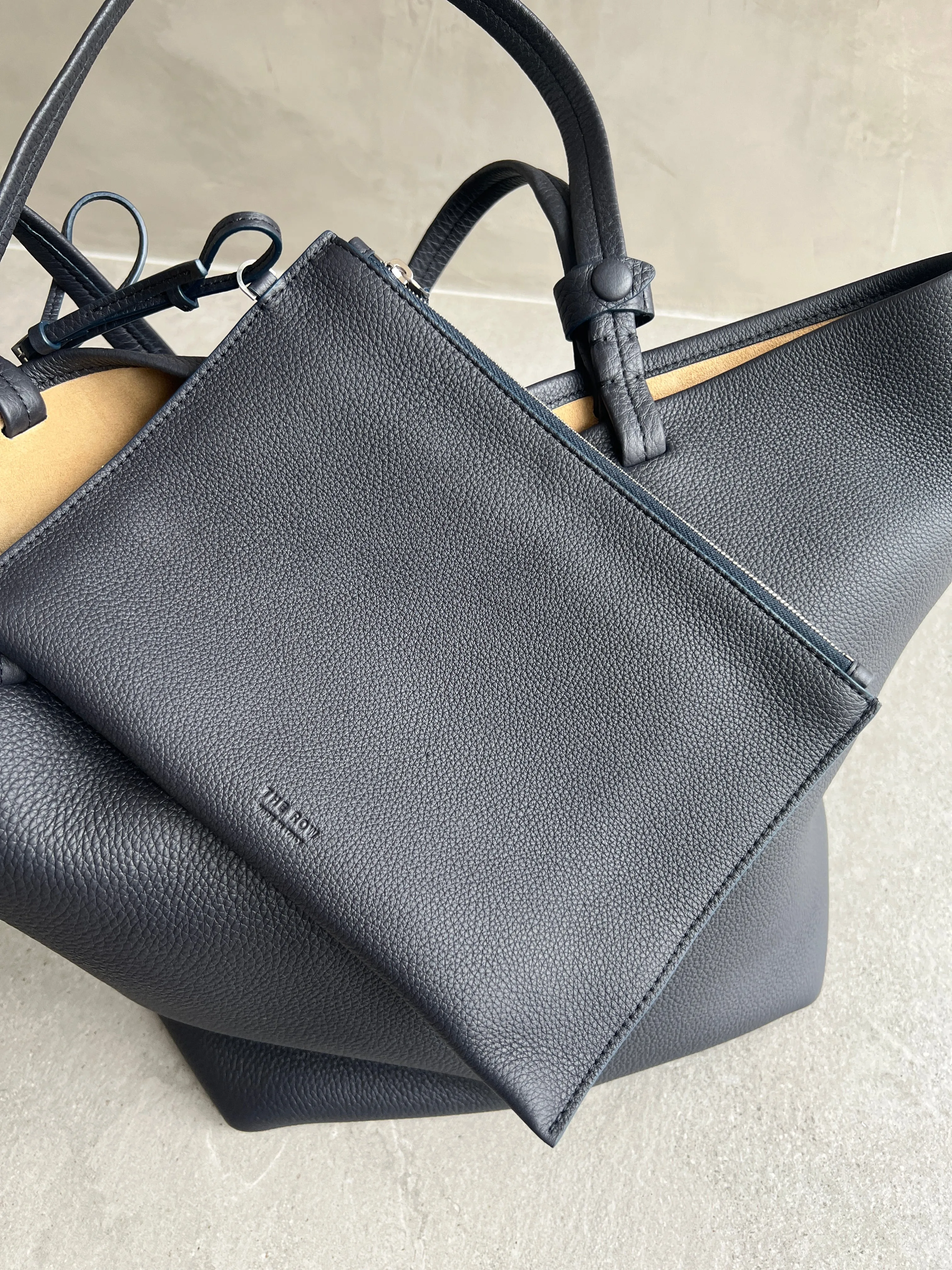 Park Tote Three, Grained, Marine
