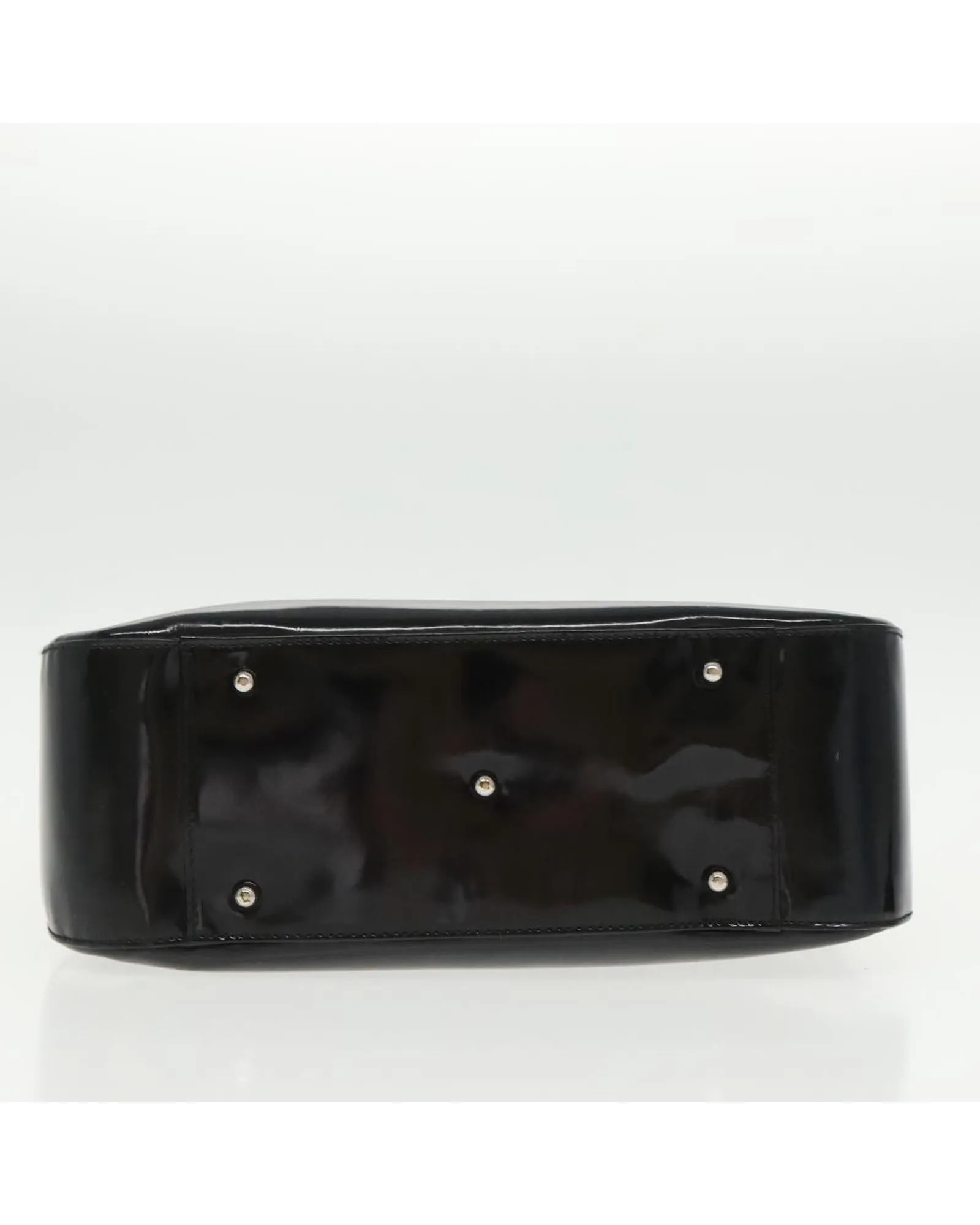 Patent Leather 2-Way Hand Bag with Shoulder Strap