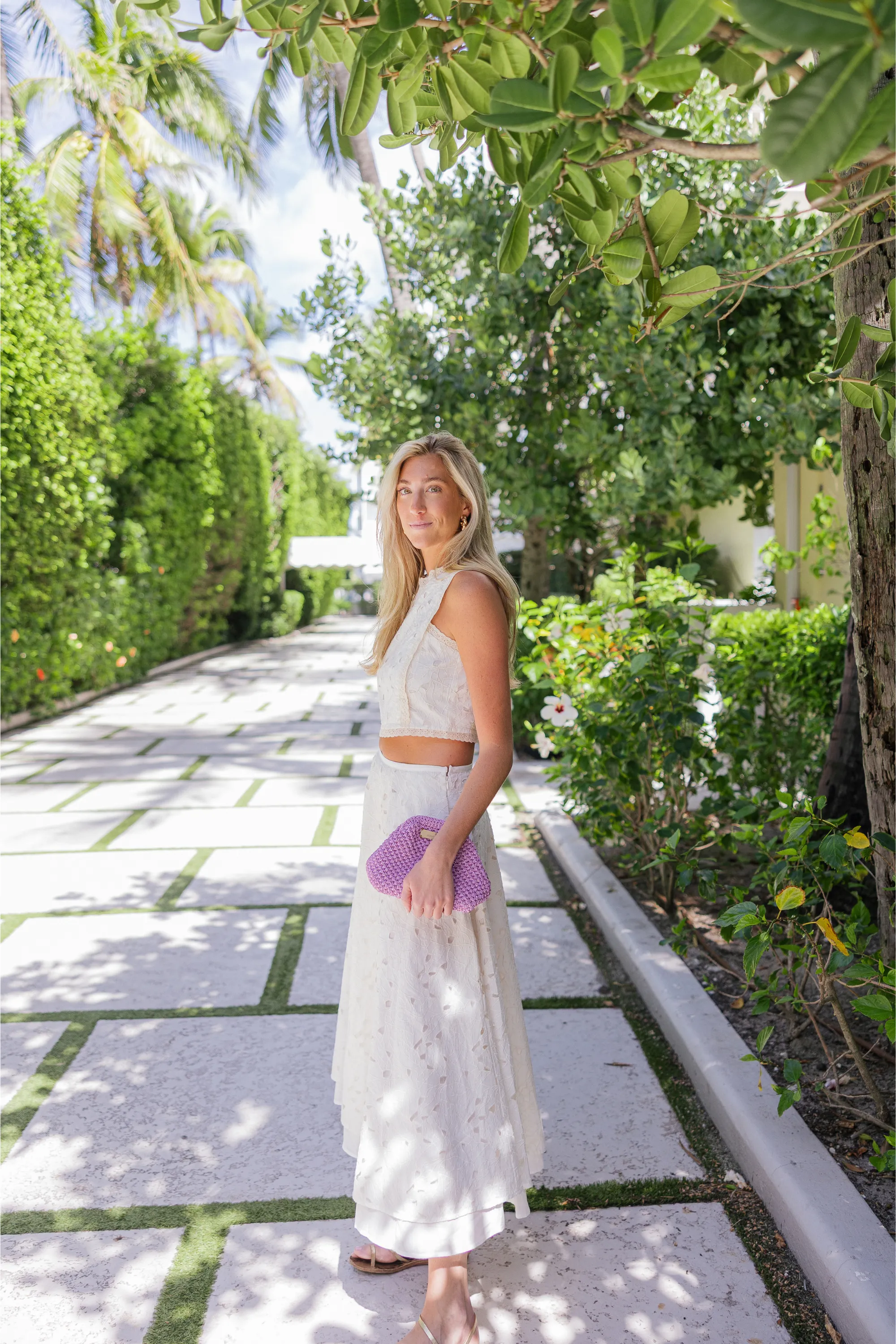 Pink Macrame Clutch (Golden Strap Included)