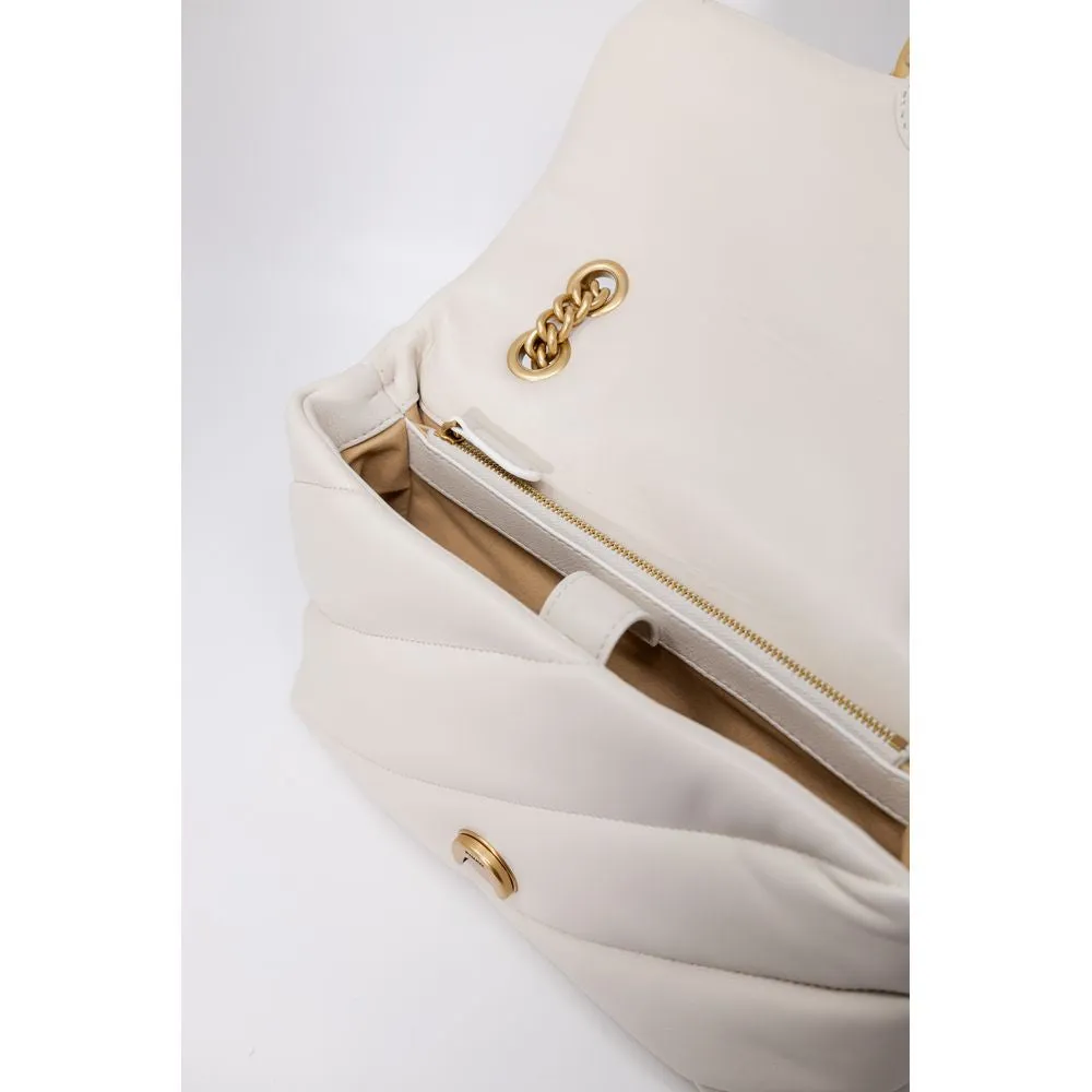 PINKO White Leather Handbag